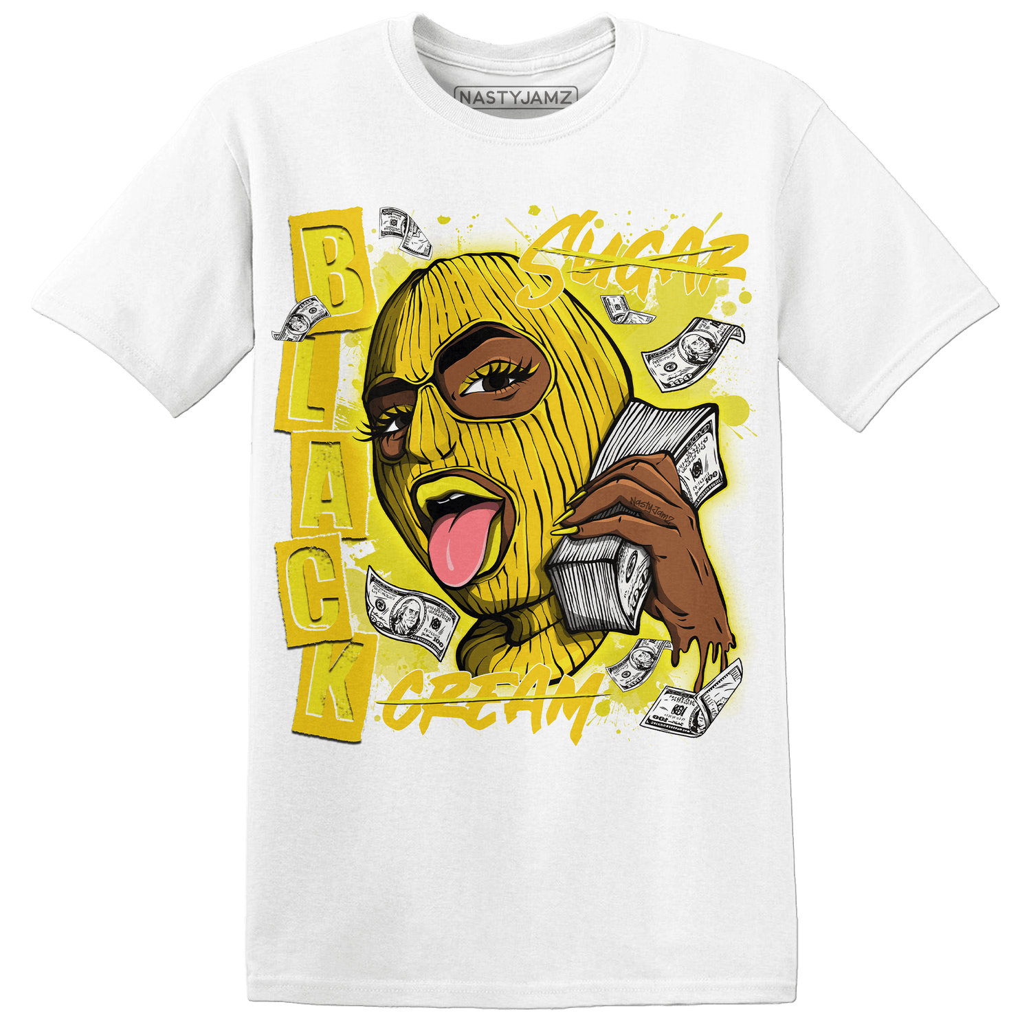 Vivid Sulfur 4s T Shirt Match No Sugar No Cream - NastyJamz