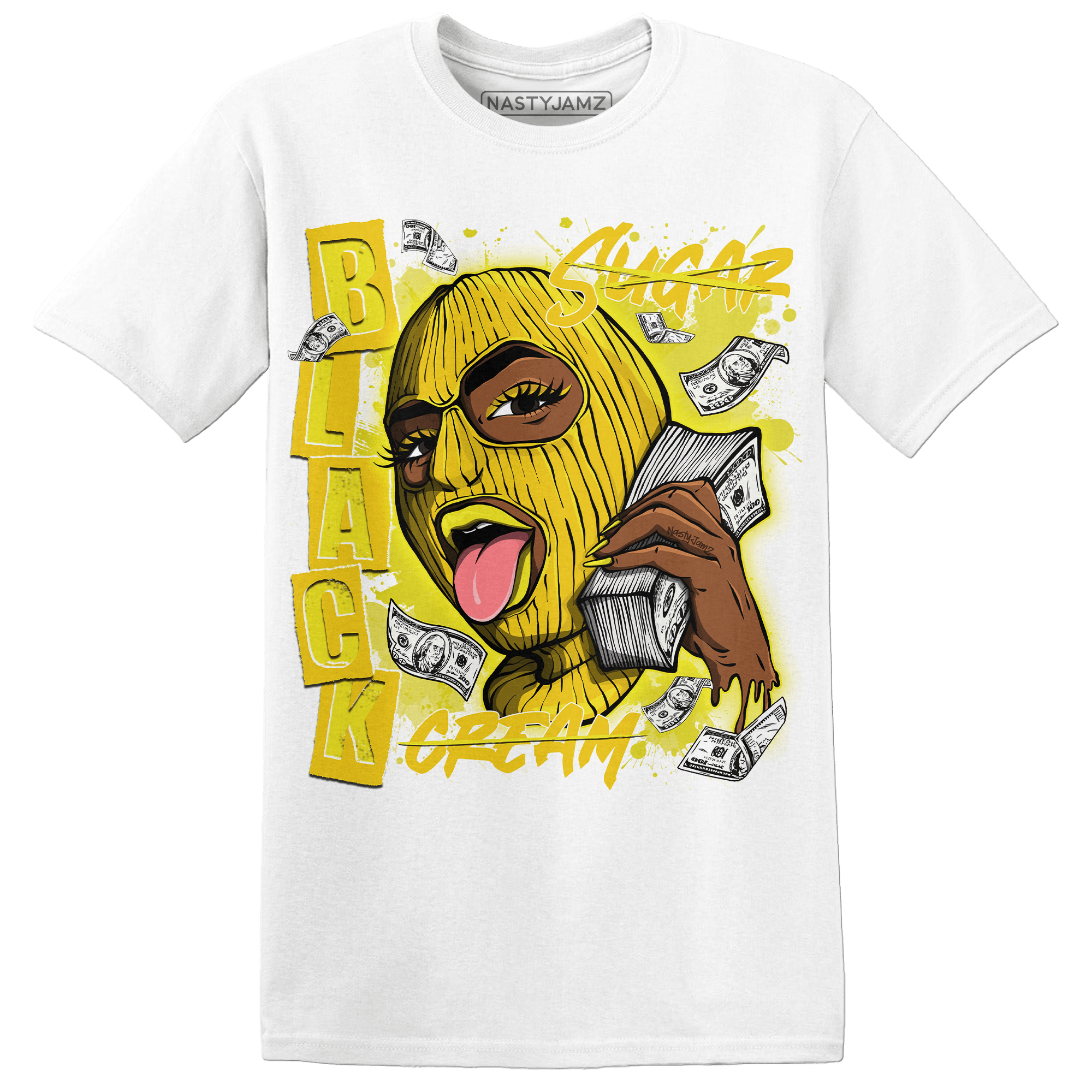 Vivid Sulfur 4s T Shirt Match No Sugar No Cream - NastyJamz