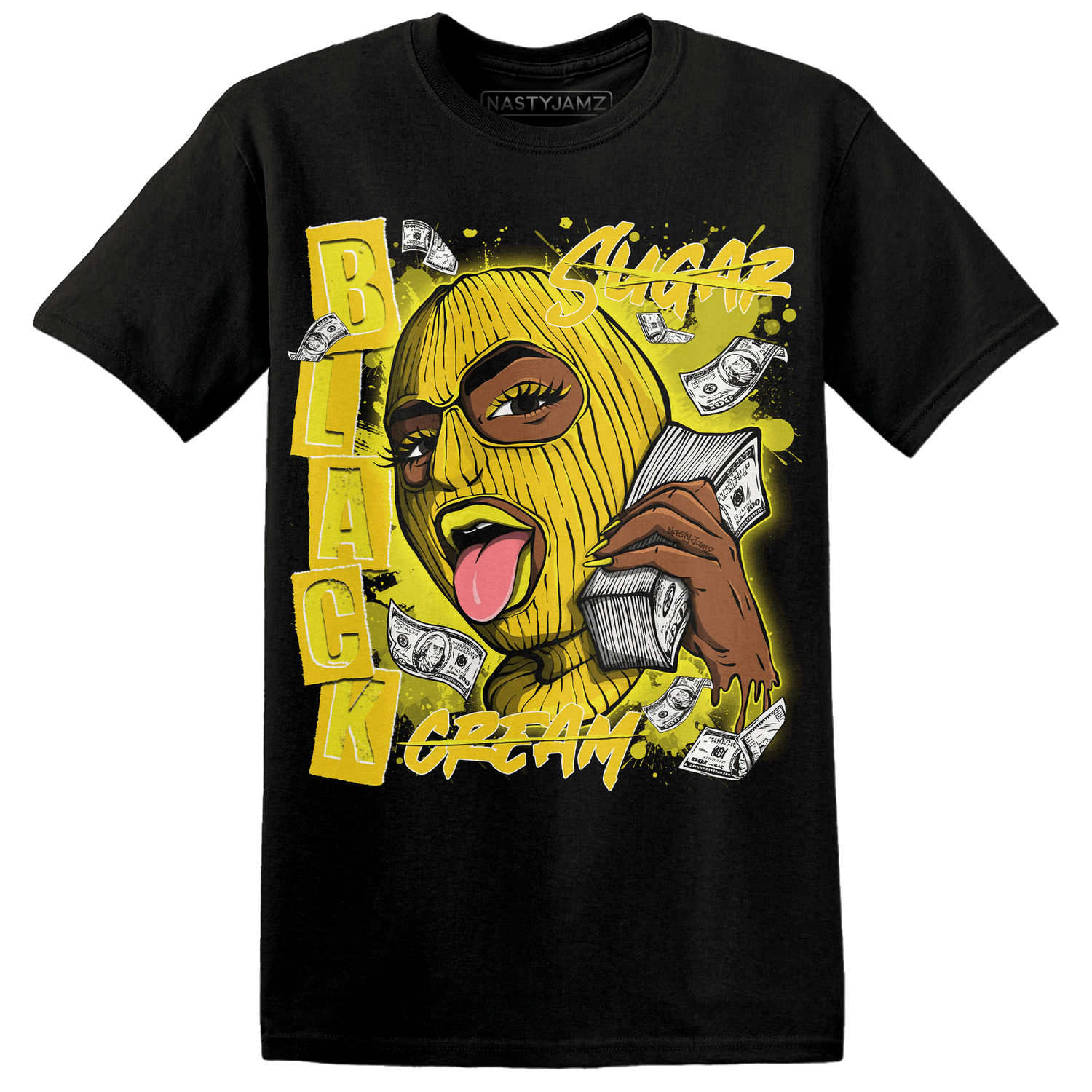 Vivid Sulfur 4s T Shirt Match No Sugar No Cream - NastyJamz
