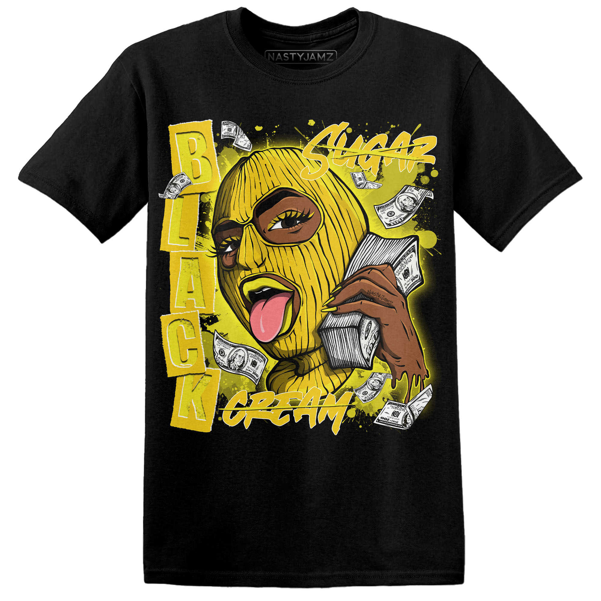 Vivid Sulfur 4s T Shirt Match No Sugar No Cream - NastyJamz