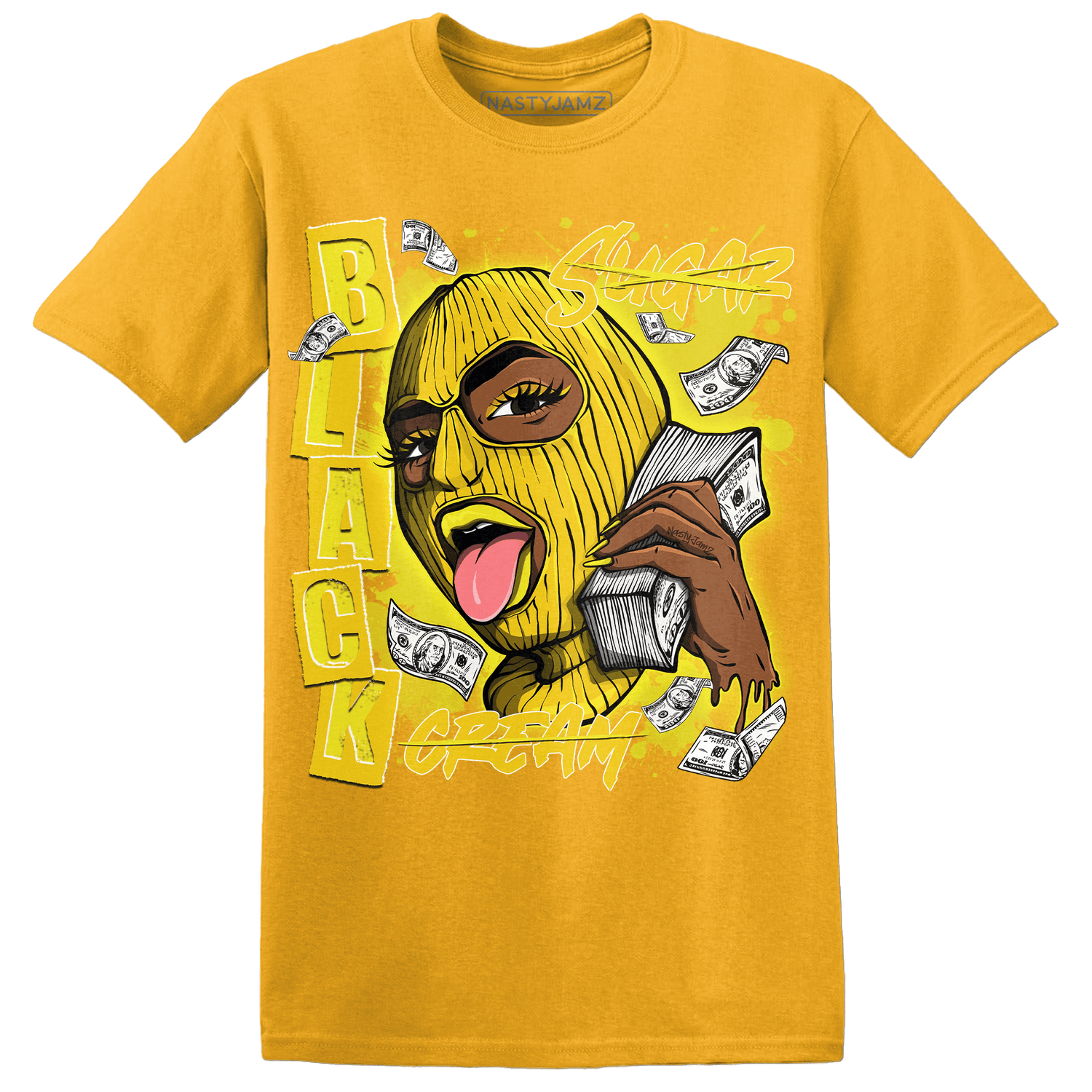 Vivid Sulfur 4s T Shirt Match No Sugar No Cream - NastyJamz
