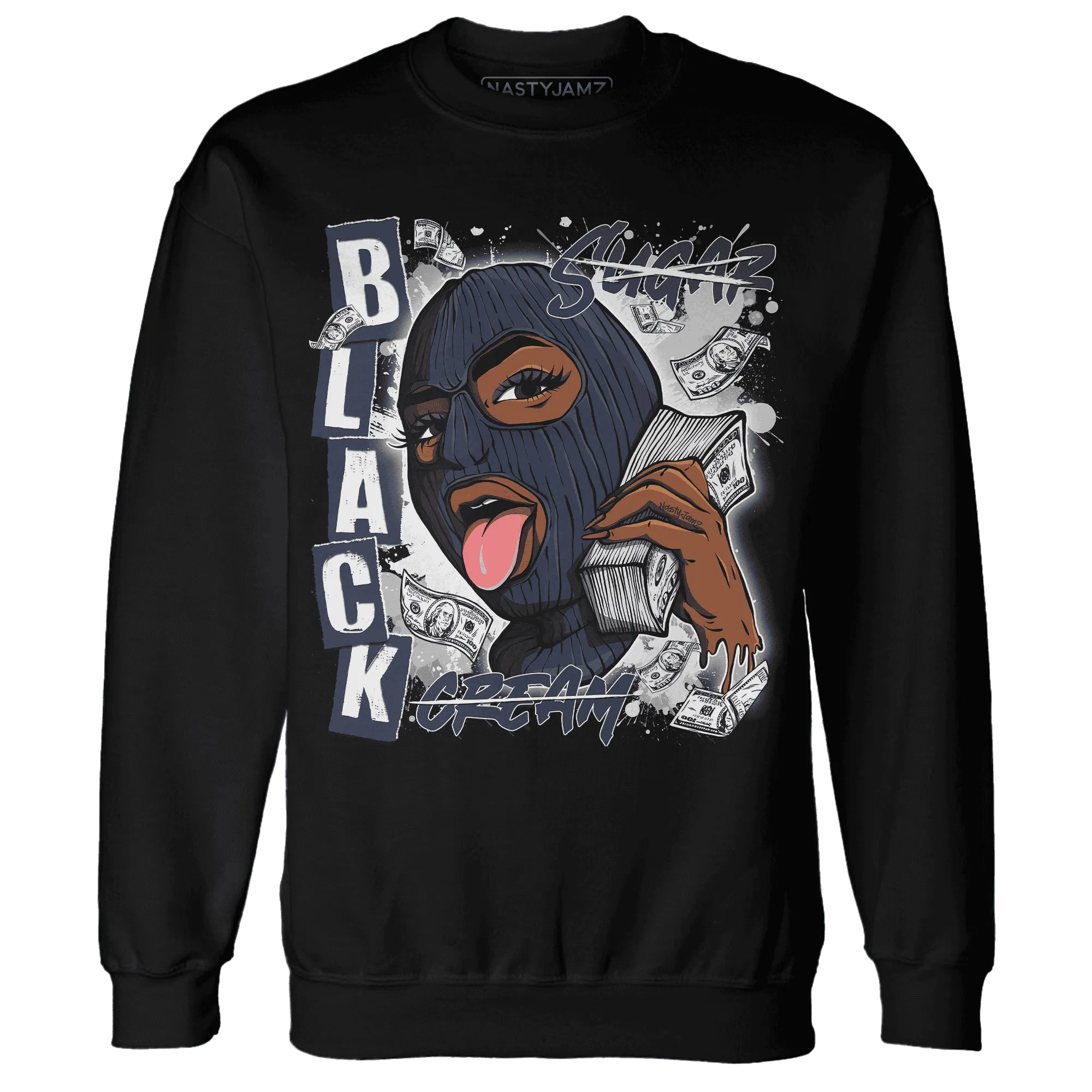 White-Navy-6s-Sweatshirt-Match-No-Sugar-No-Cream