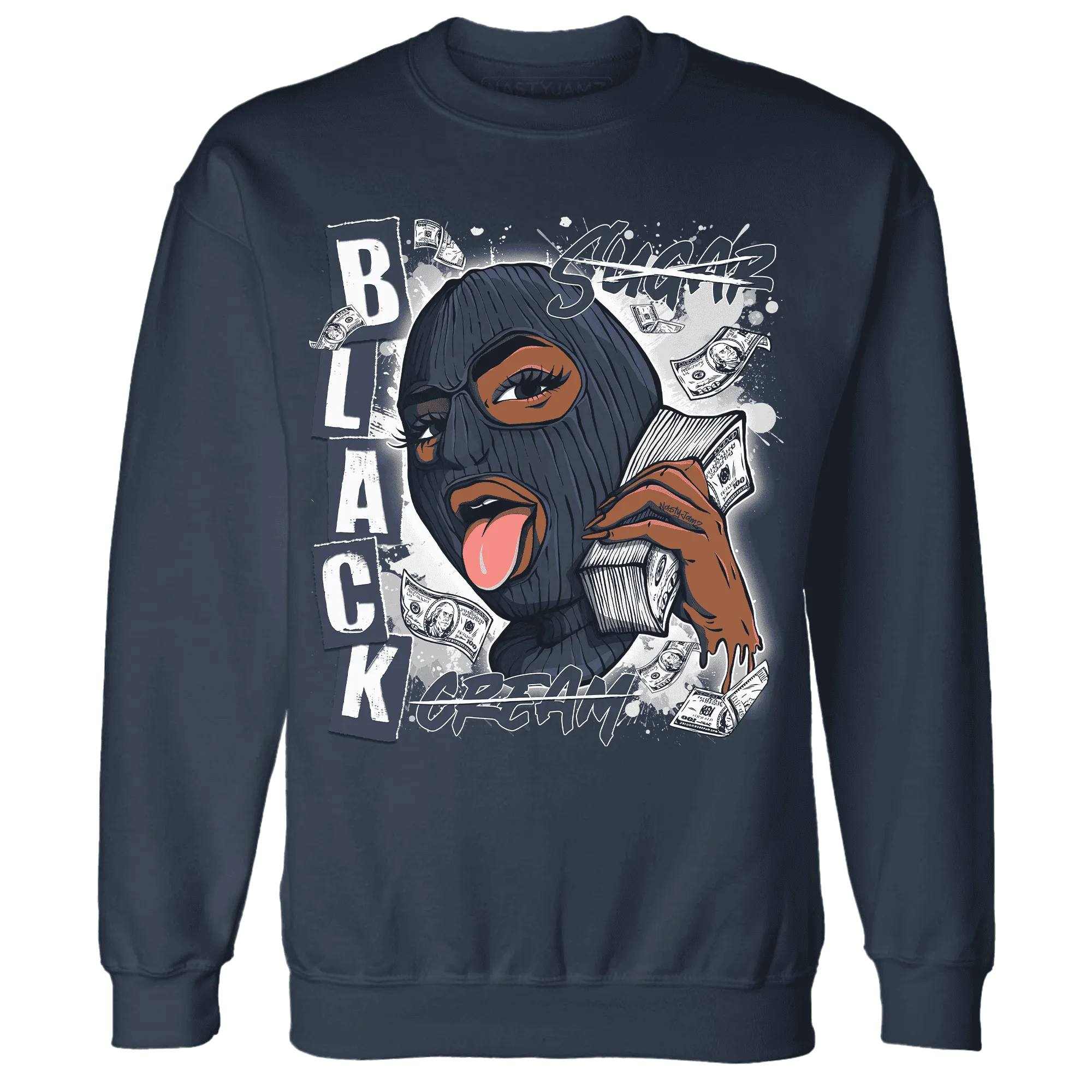 White-Navy-6s-Sweatshirt-Match-No-Sugar-No-Cream