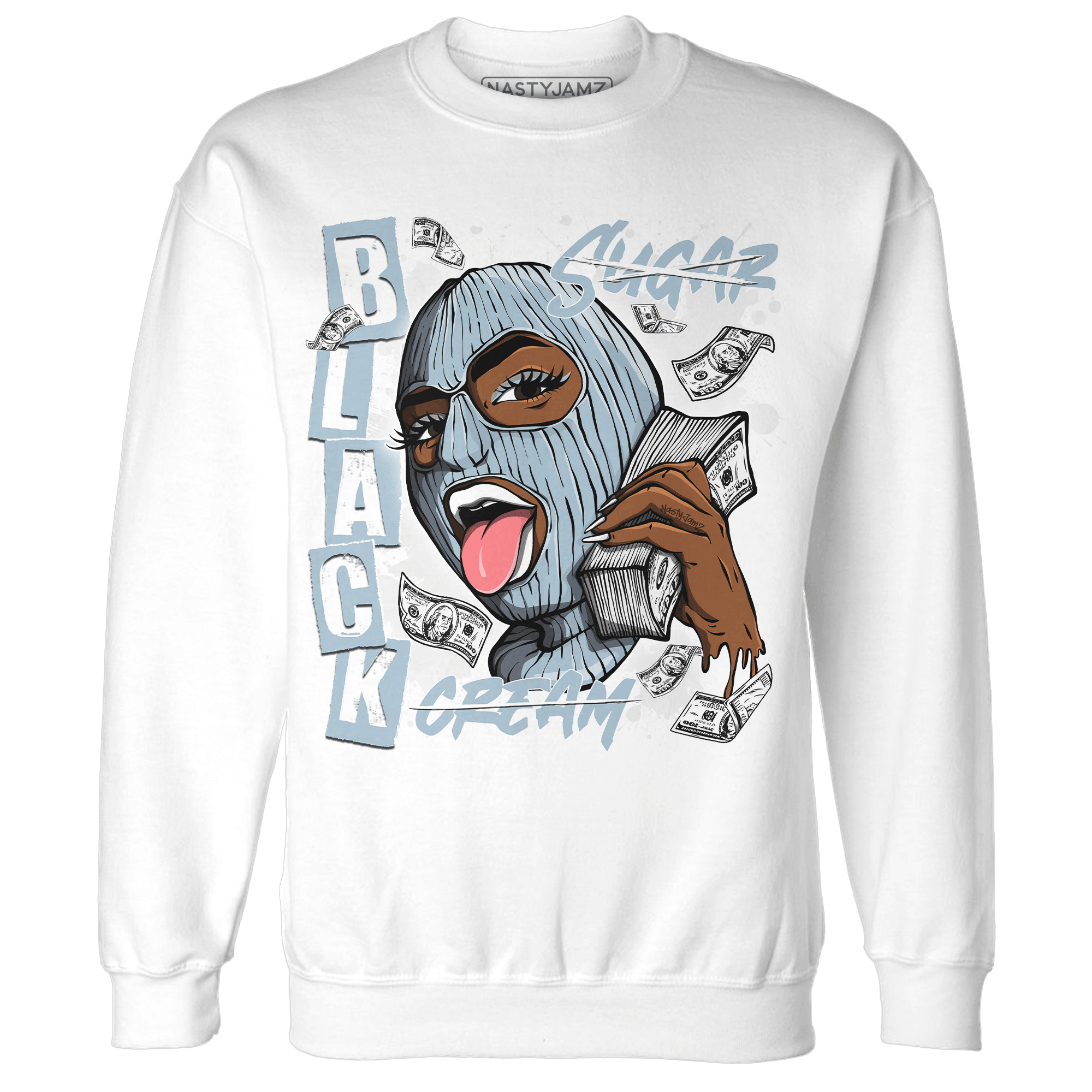 Blue Grey 13s Sweatshirt Match No Sugar No Cream - NastyJamz
