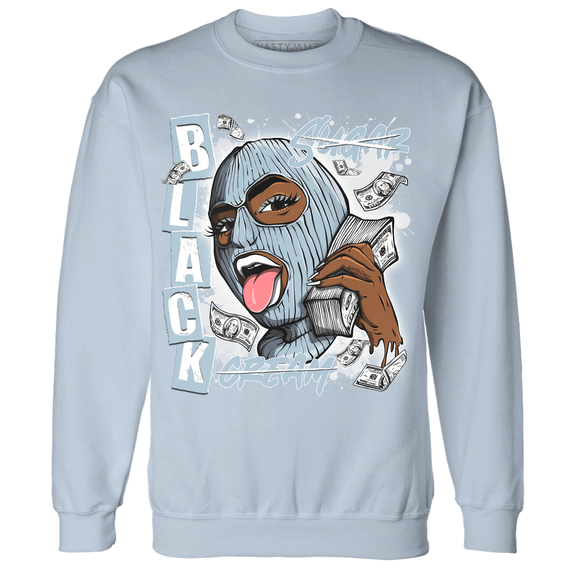 Blue Grey 13s Sweatshirt Match No Sugar No Cream - NastyJamz