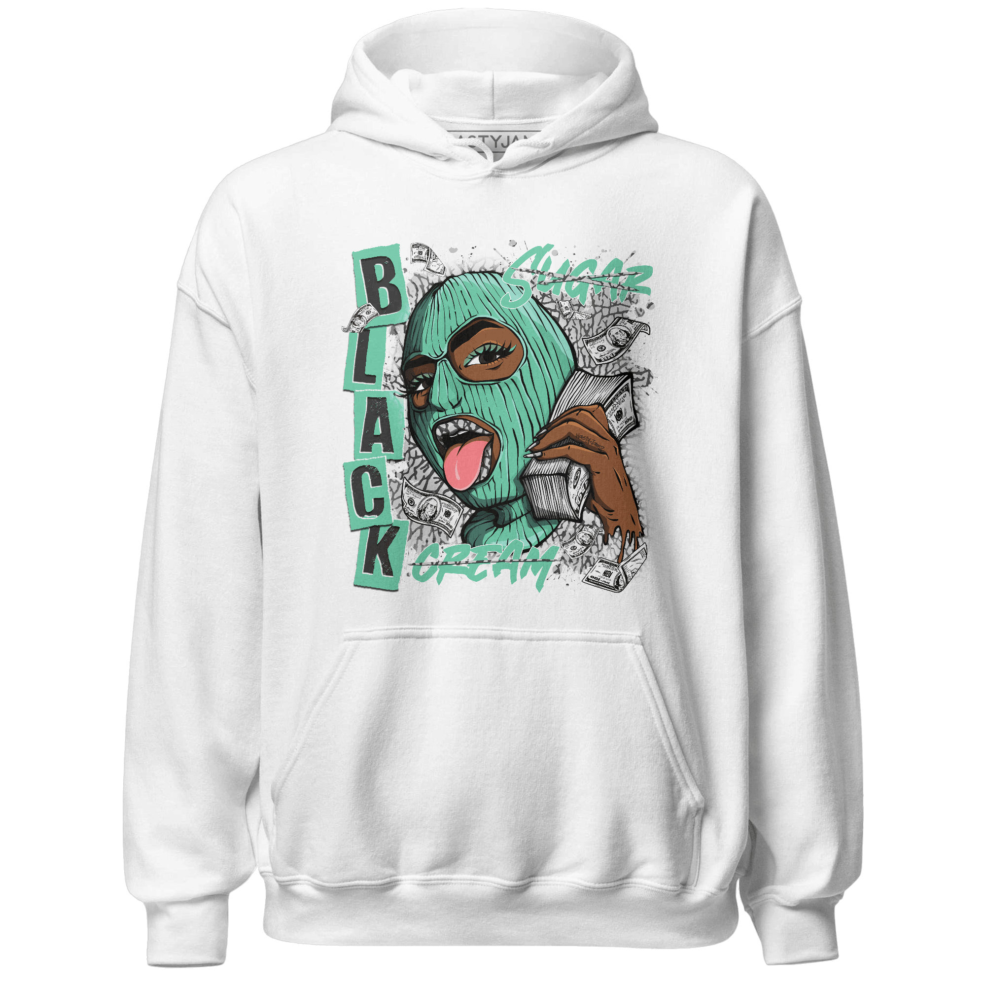 Green Glow 3s Hoodie Match No Sugar No Cream - NastyJamz