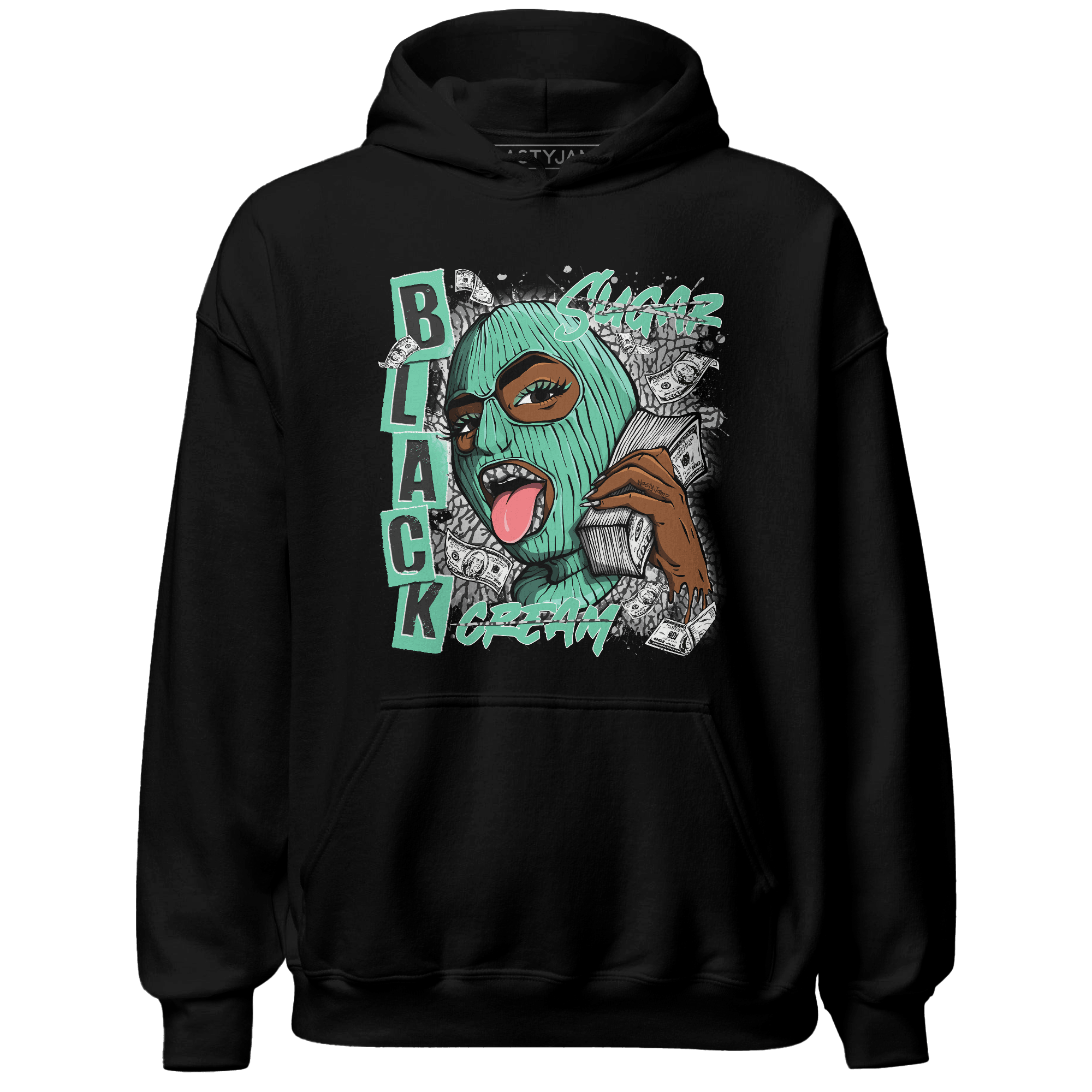 Green Glow 3s Hoodie Match No Sugar No Cream - NastyJamz