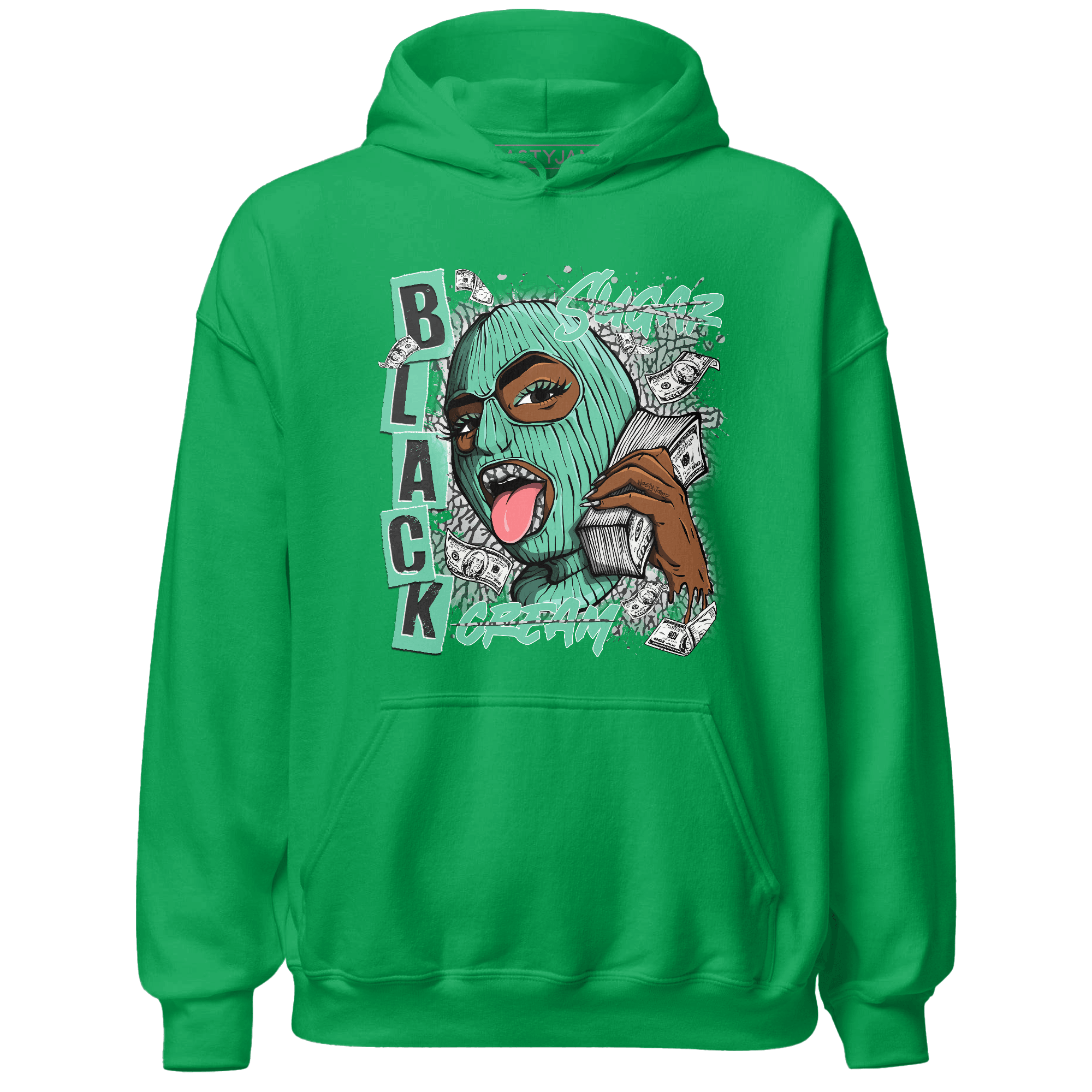 Green Glow 3s Hoodie Match No Sugar No Cream - NastyJamz