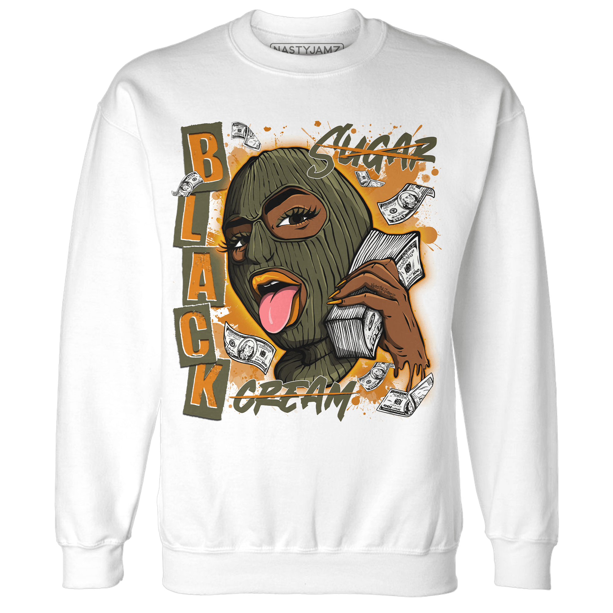 Olive 5s Sweatshirt Match No Sugar No Cream - NastyJamz