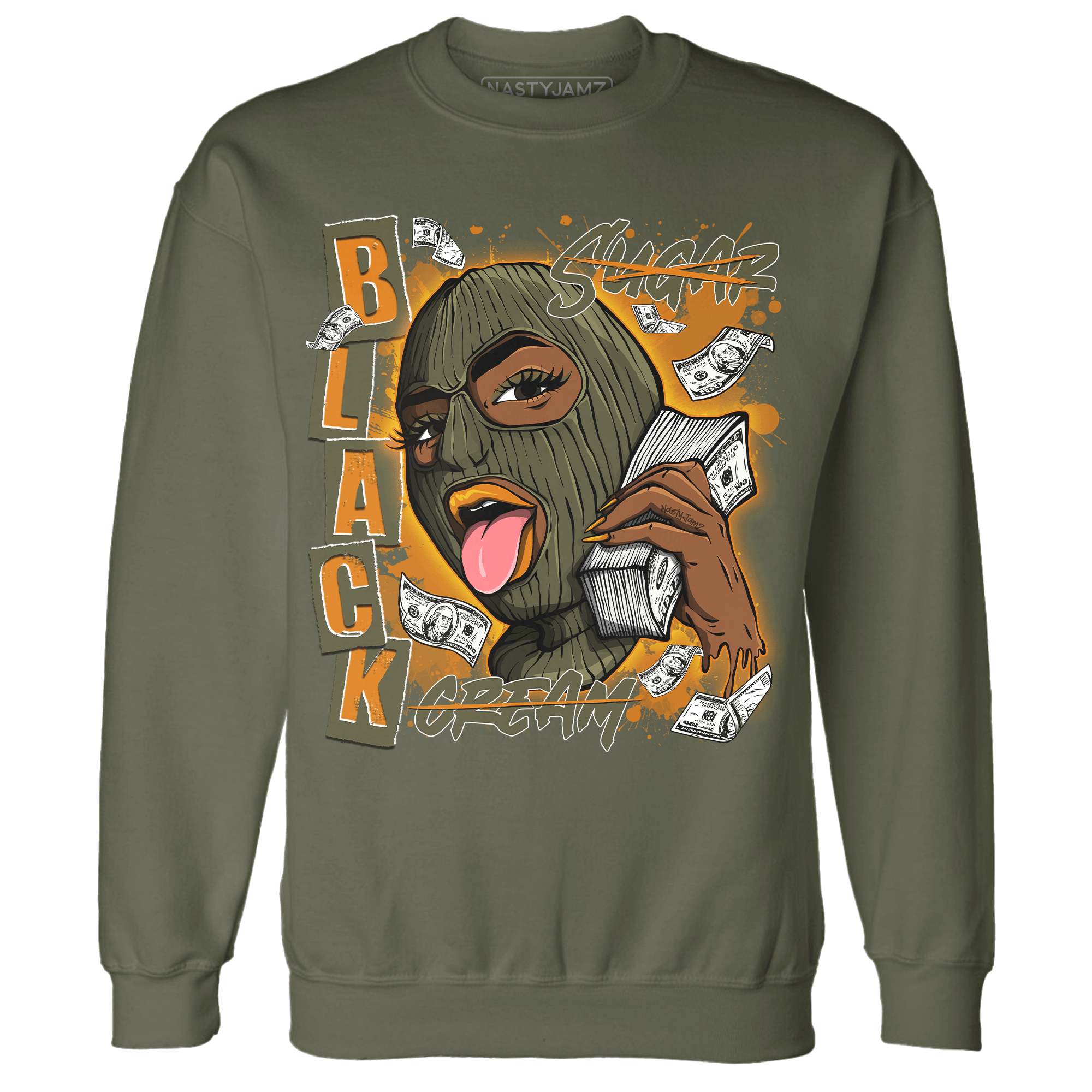 Olive 5s Sweatshirt Match No Sugar No Cream - NastyJamz