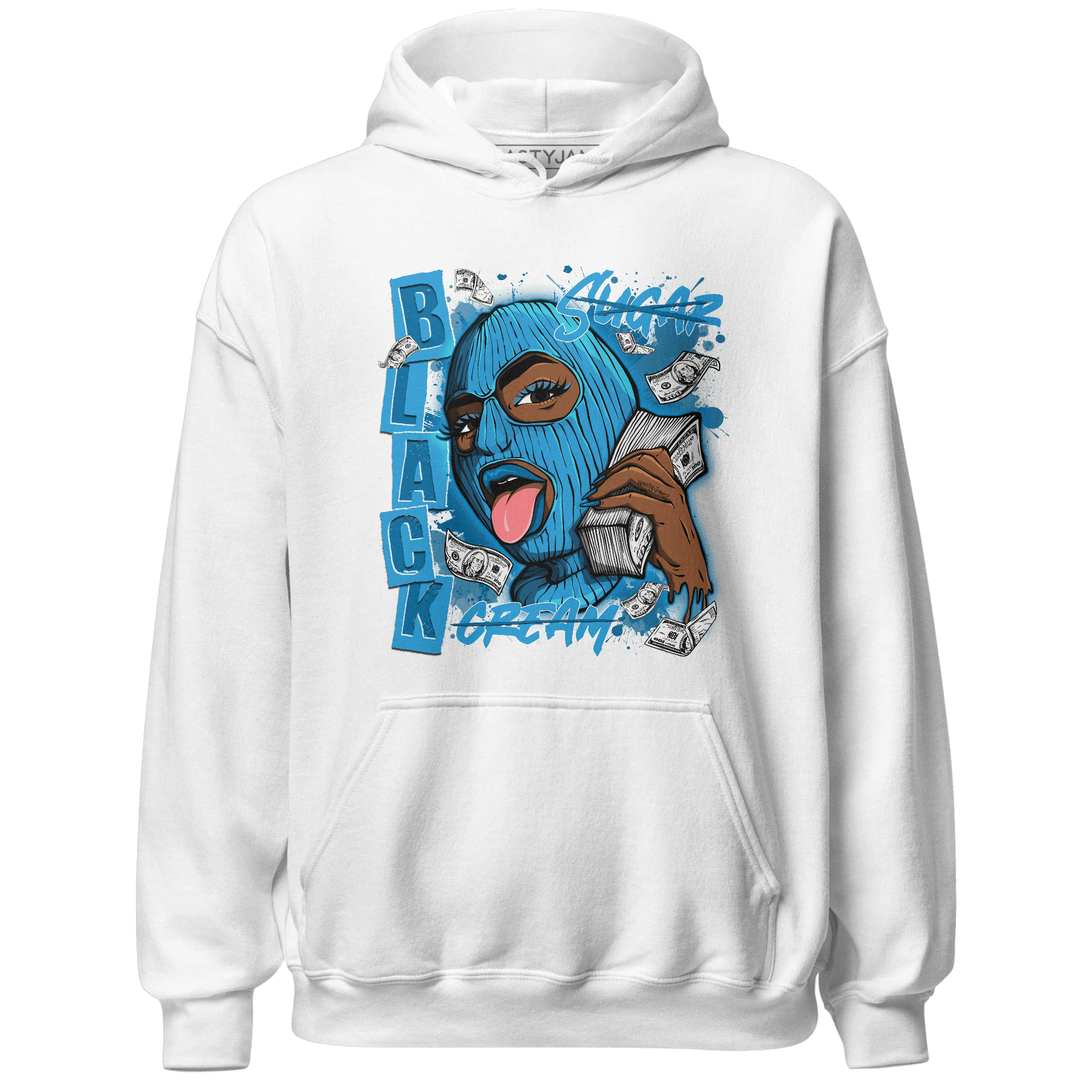 Powder Blue 9s Hoodie Match No Sugar No Cream - NastyJamz