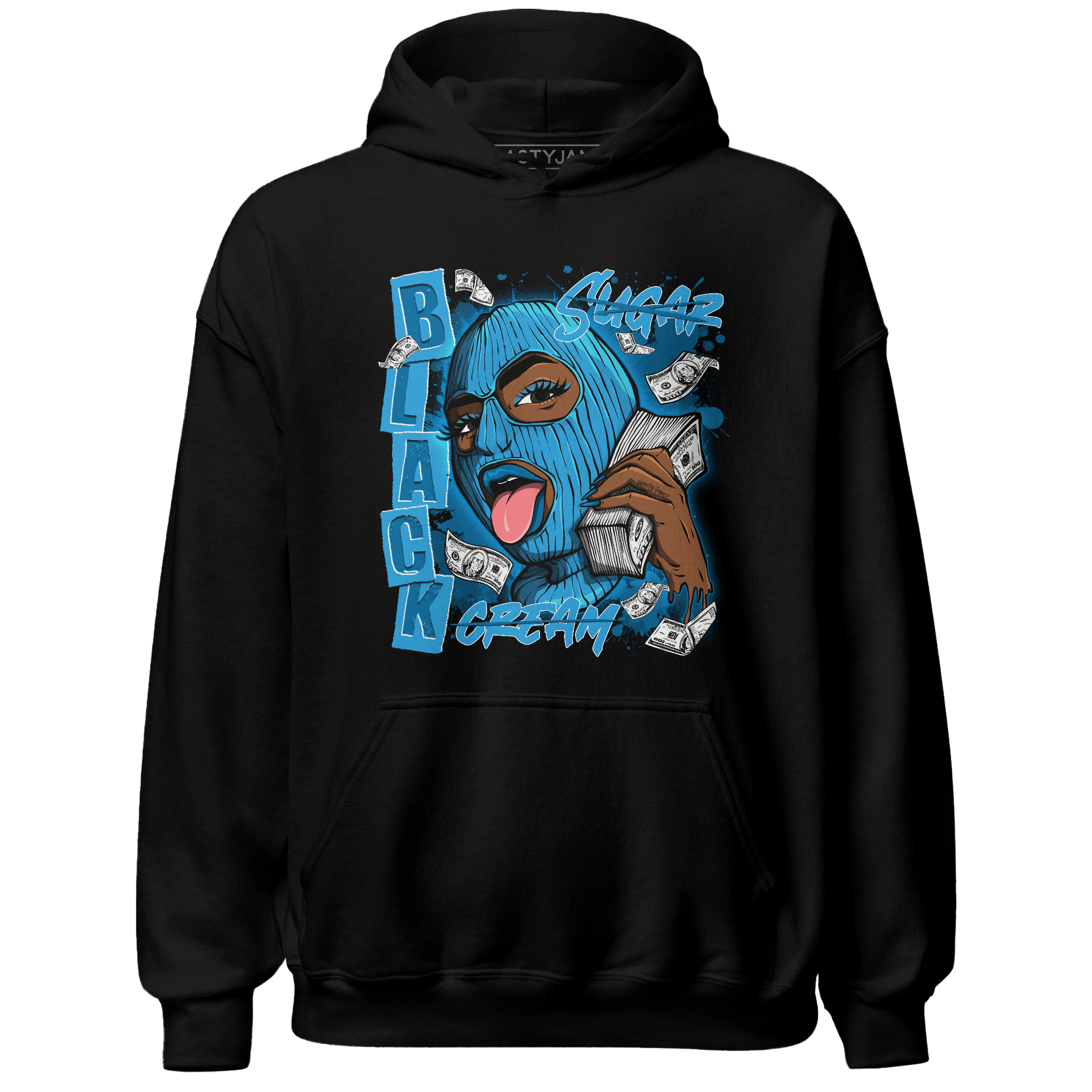 Powder Blue 9s Hoodie Match No Sugar No Cream - NastyJamz