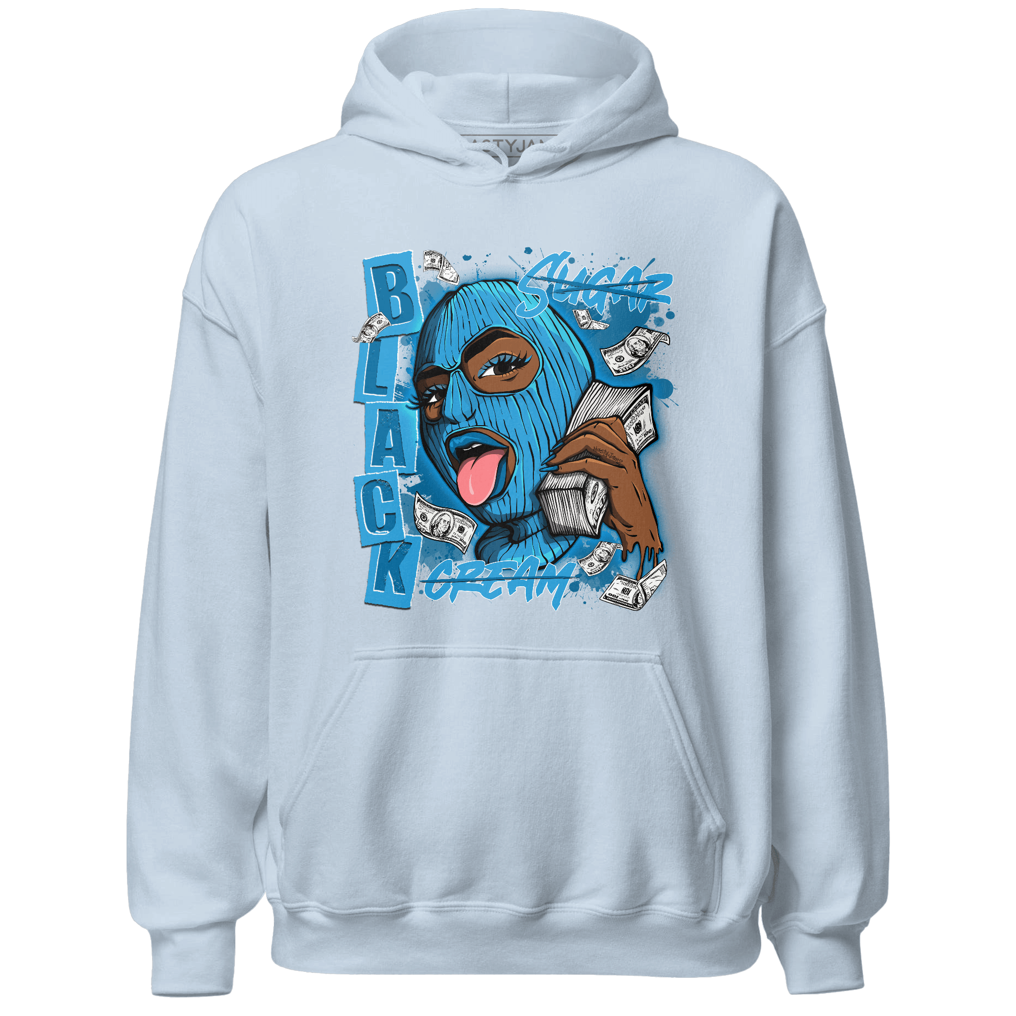 Powder Blue 9s Hoodie Match No Sugar No Cream - NastyJamz