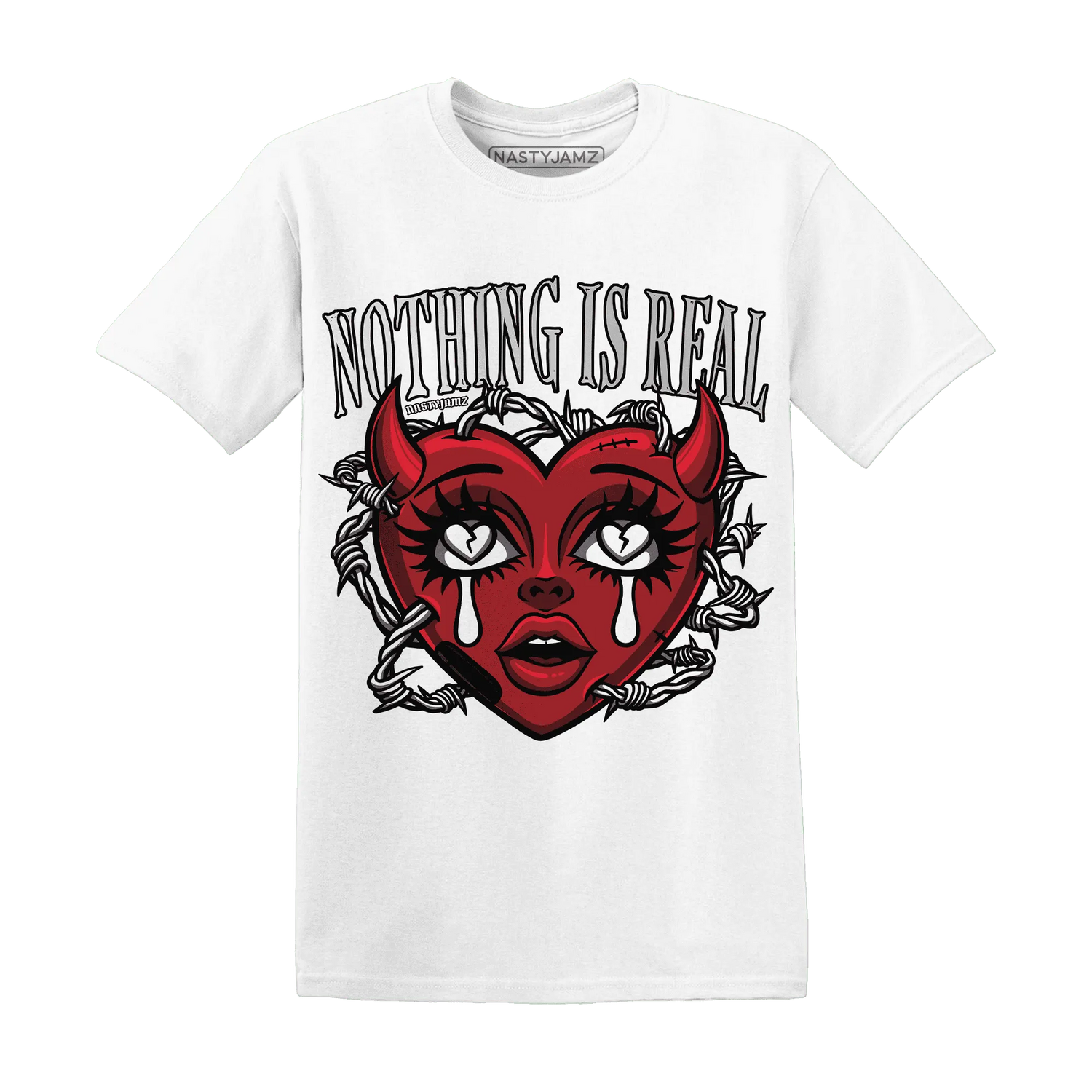 Retro-Red-Taxi-12s-T-Shirt-Match-Nothing-Is-Real