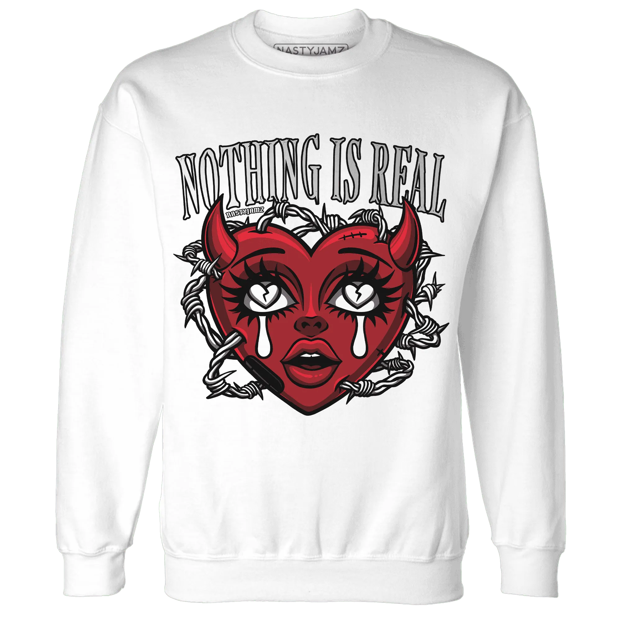 Retro-Red-Taxi-12s-Sweatshirt-Match-Nothing-Is-Real