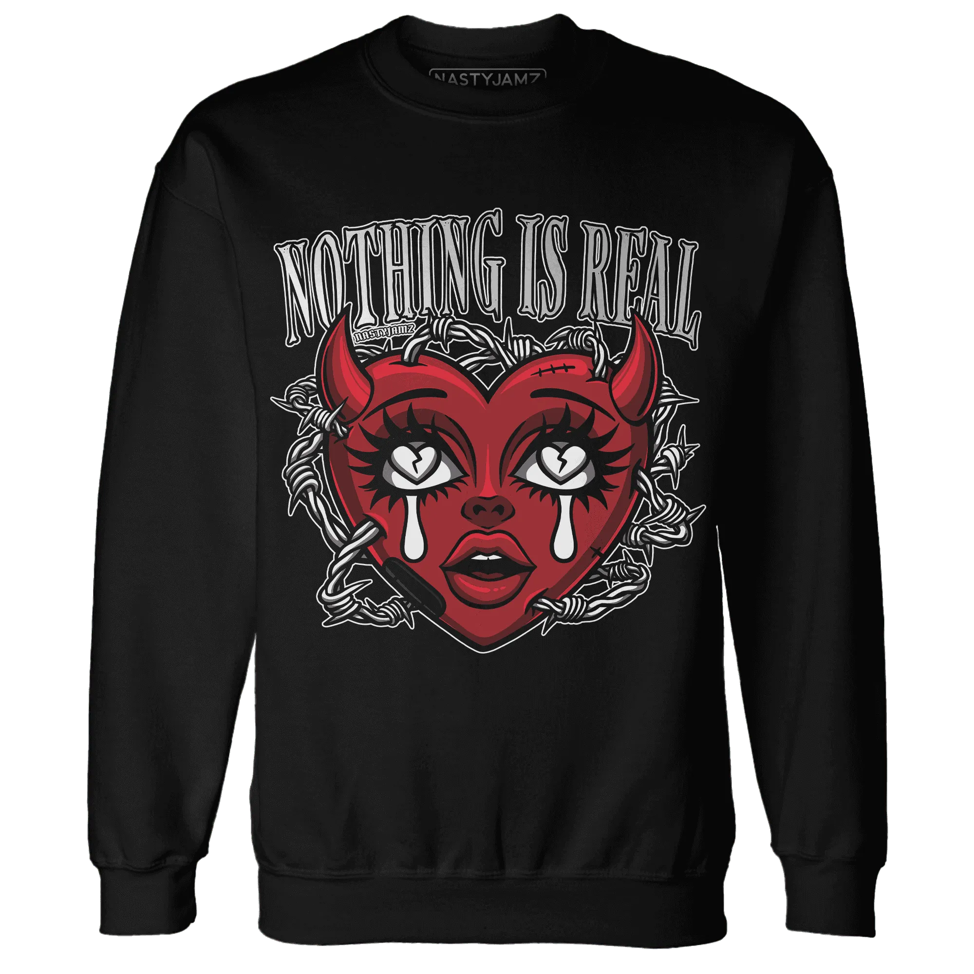 Retro-Red-Taxi-12s-Sweatshirt-Match-Nothing-Is-Real