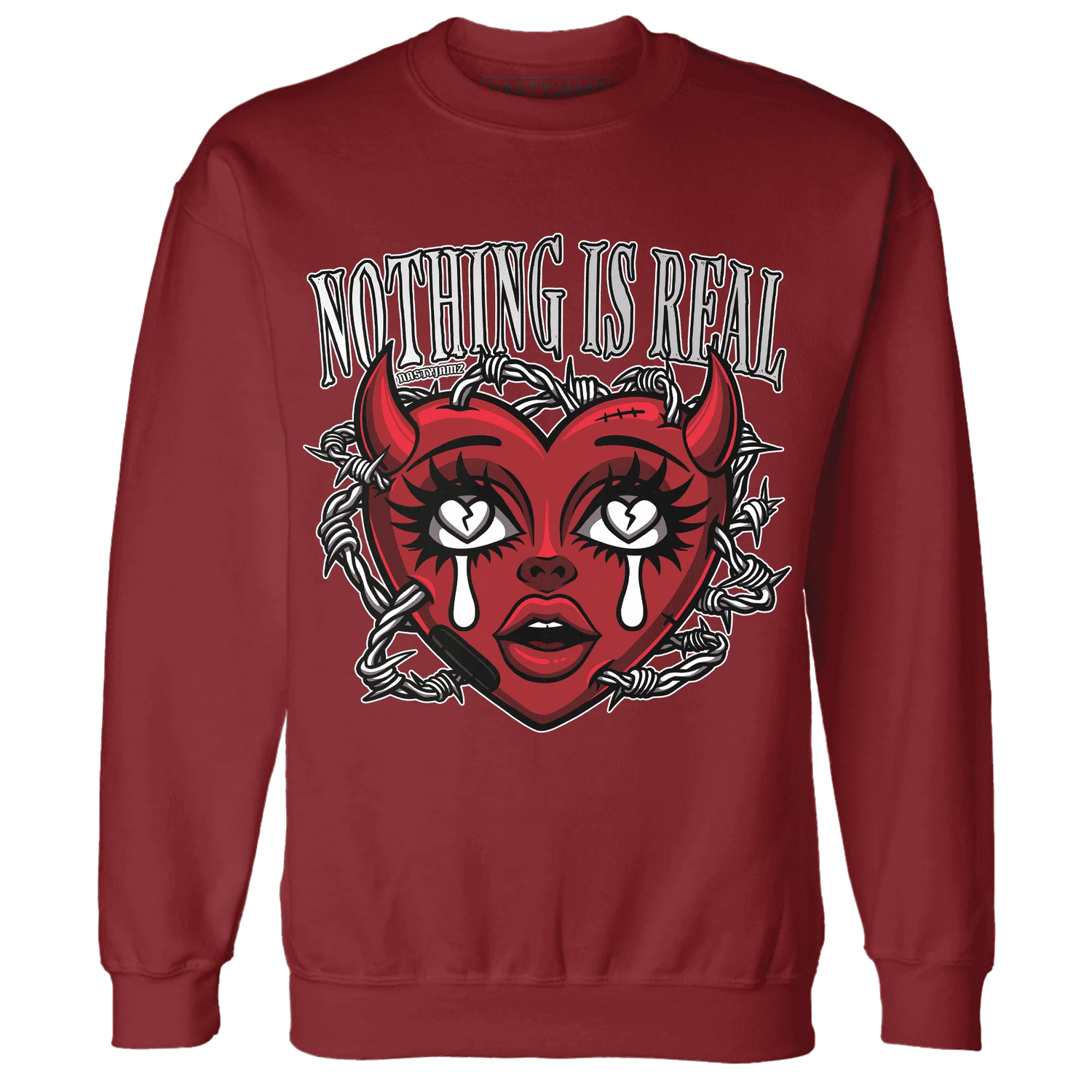 Retro-Red-Taxi-12s-Sweatshirt-Match-Nothing-Is-Real