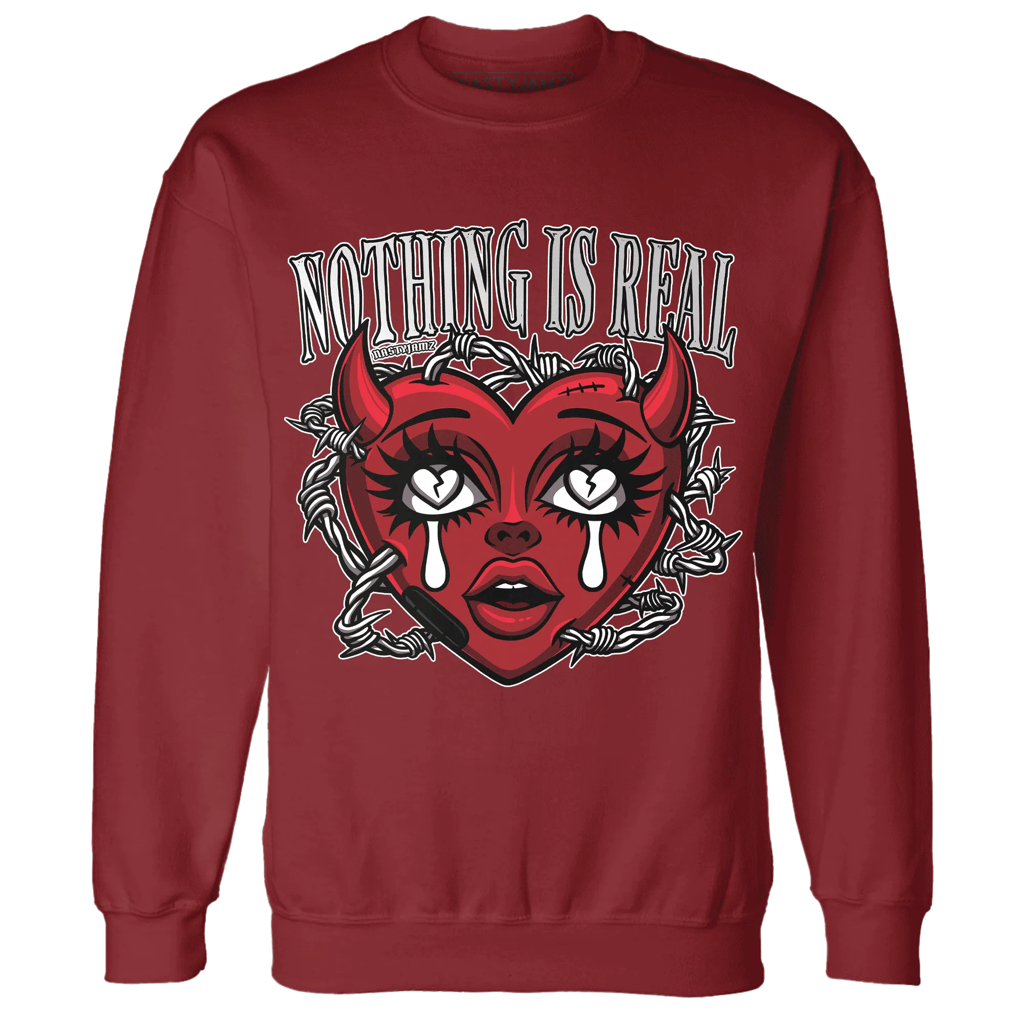 Retro-Red-Taxi-12s-Sweatshirt-Match-Nothing-Is-Real
