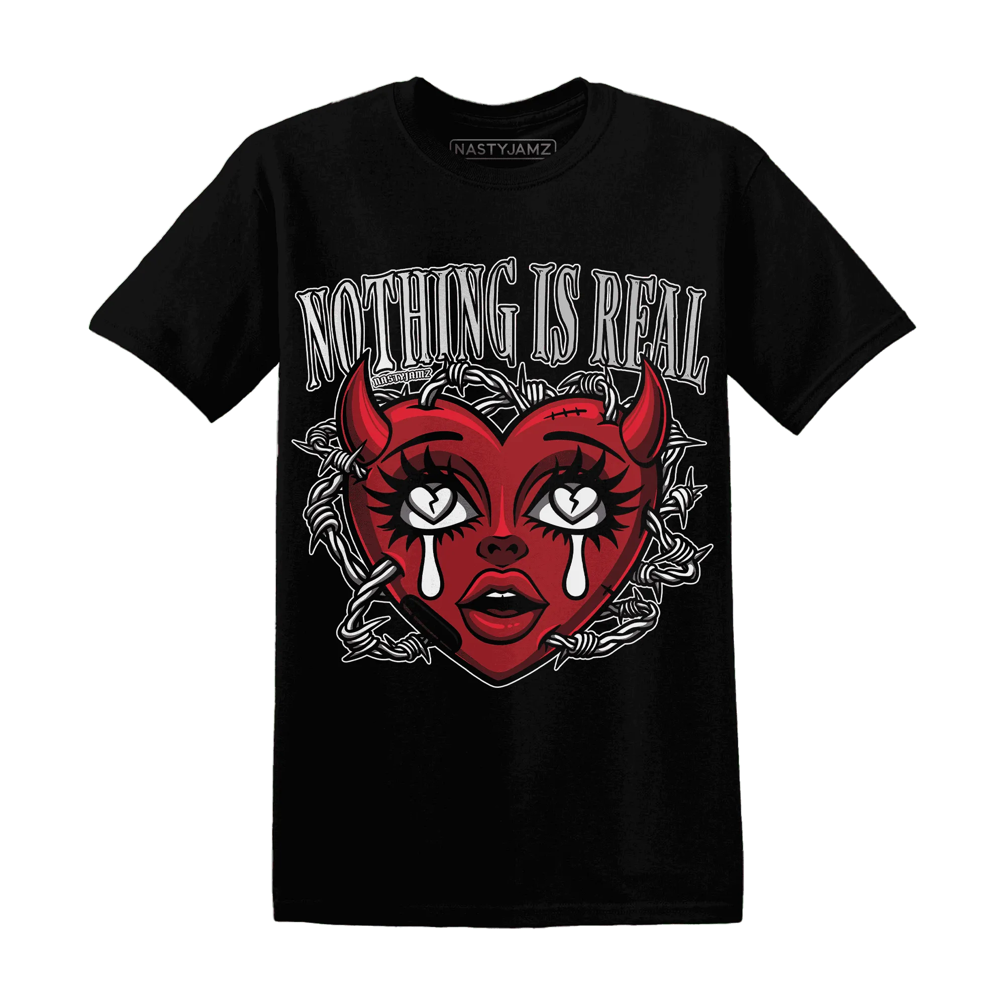 Retro-Red-Taxi-12s-T-Shirt-Match-Nothing-Is-Real