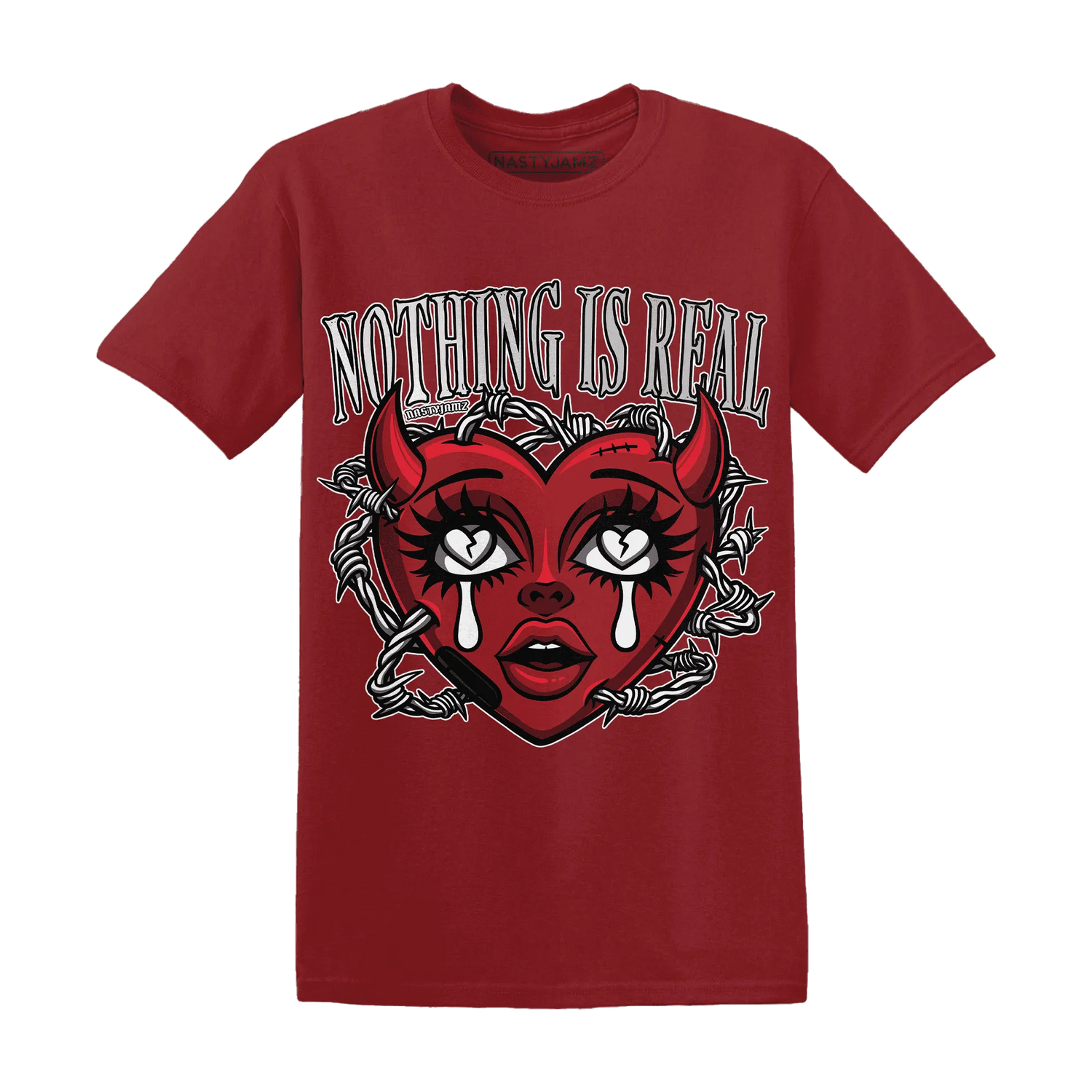 Retro-Red-Taxi-12s-T-Shirt-Match-Nothing-Is-Real