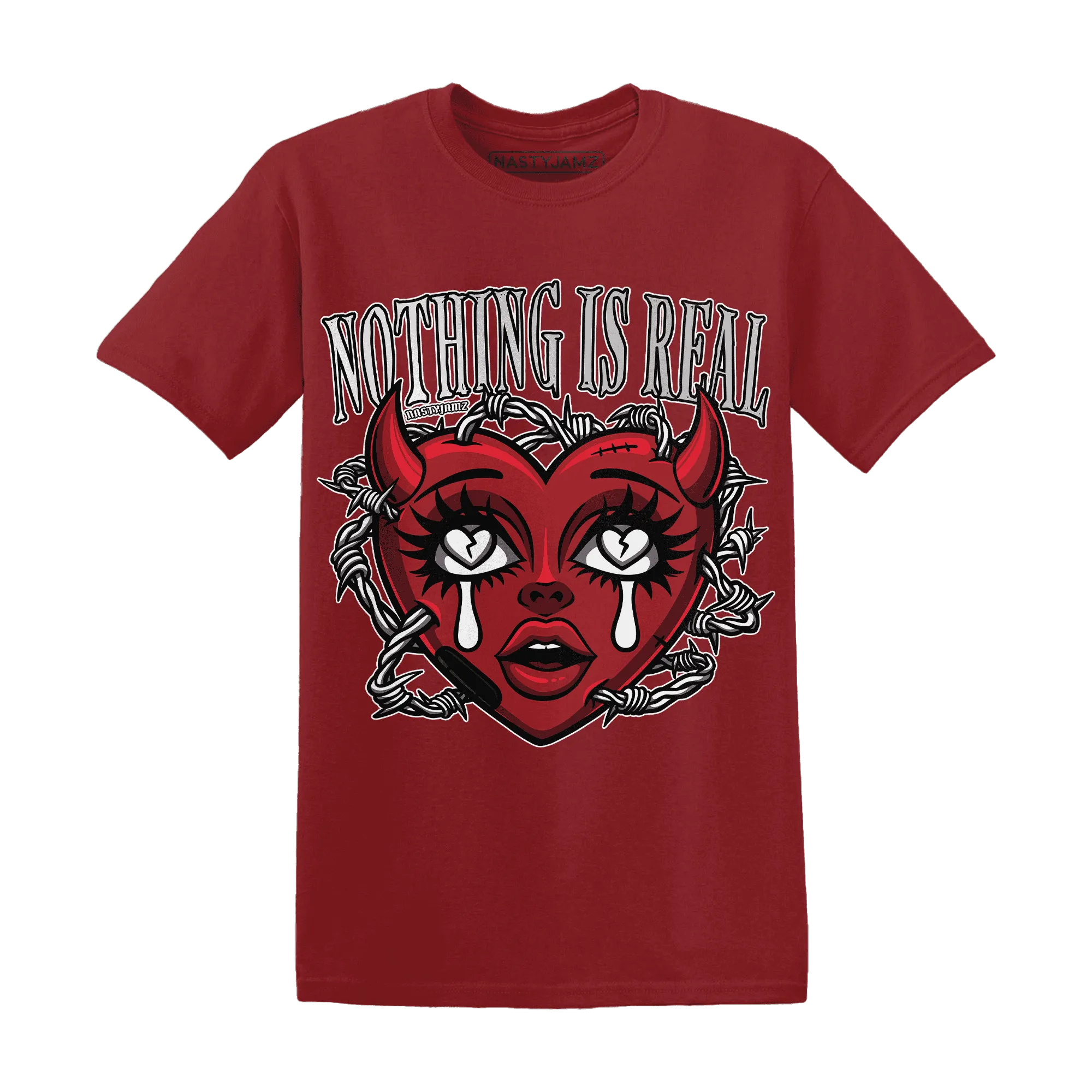 Retro-Red-Taxi-12s-T-Shirt-Match-Nothing-Is-Real