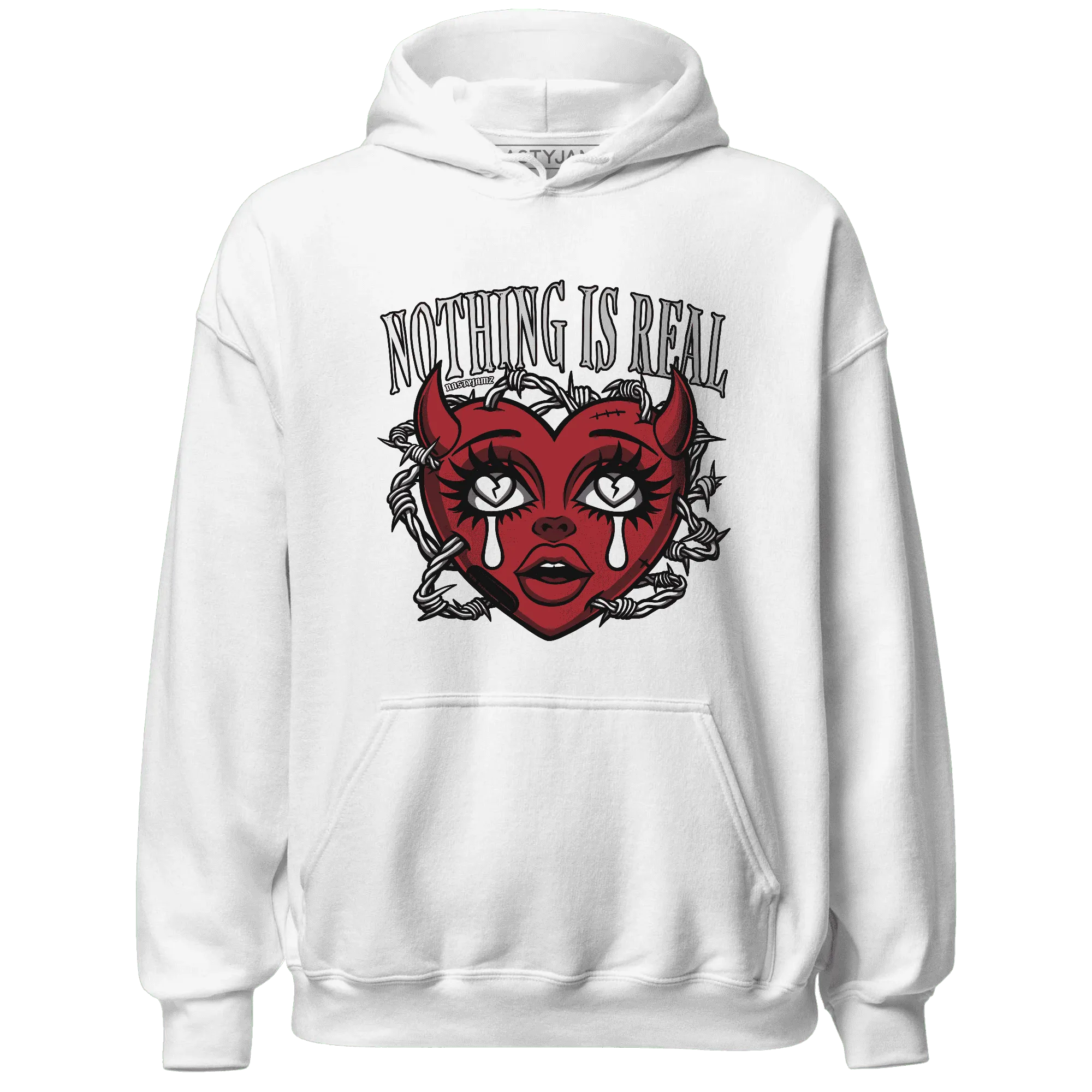 Retro-Red-Taxi-12s-Hoodie-Match-Nothing-Is-Real