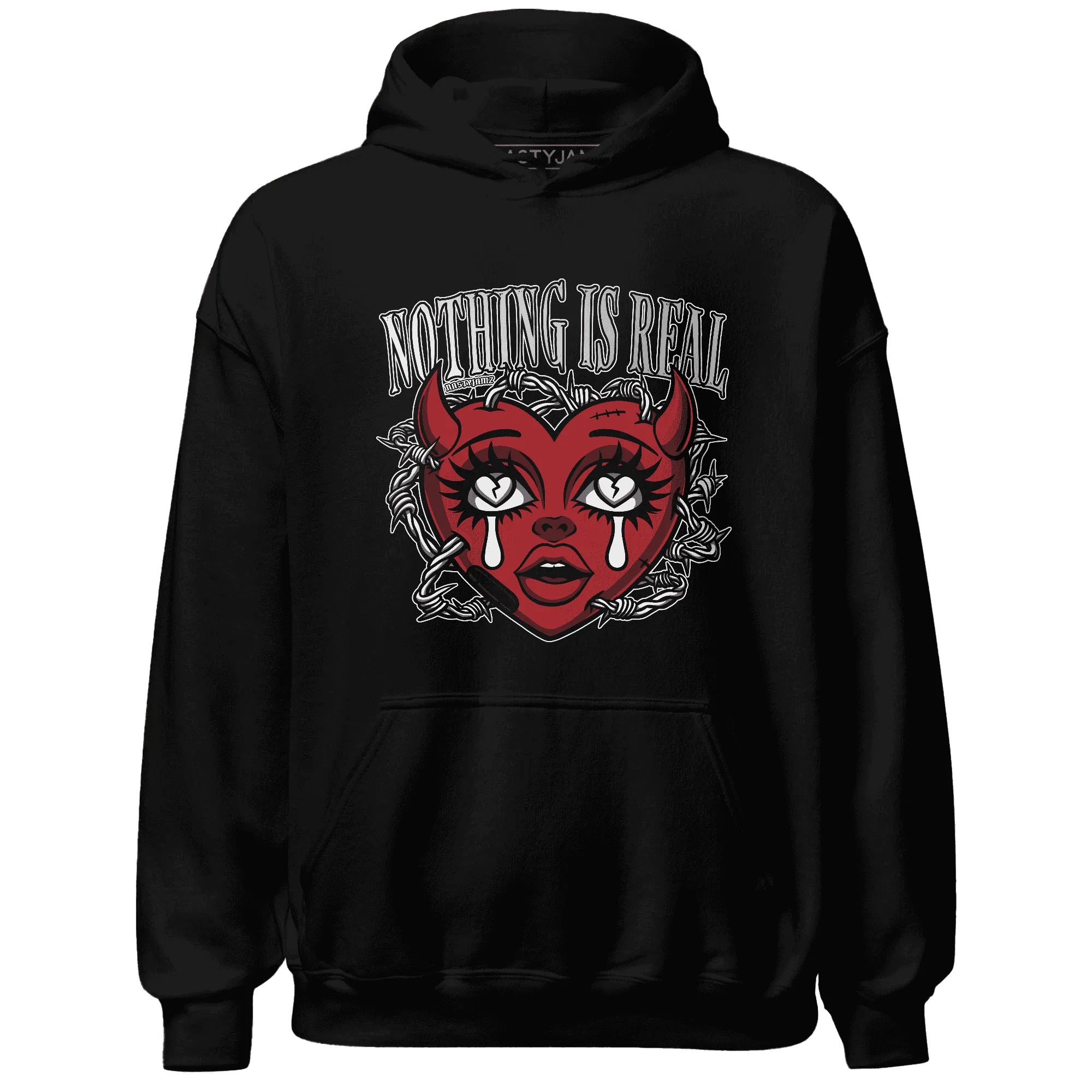 Retro-Red-Taxi-12s-Hoodie-Match-Nothing-Is-Real