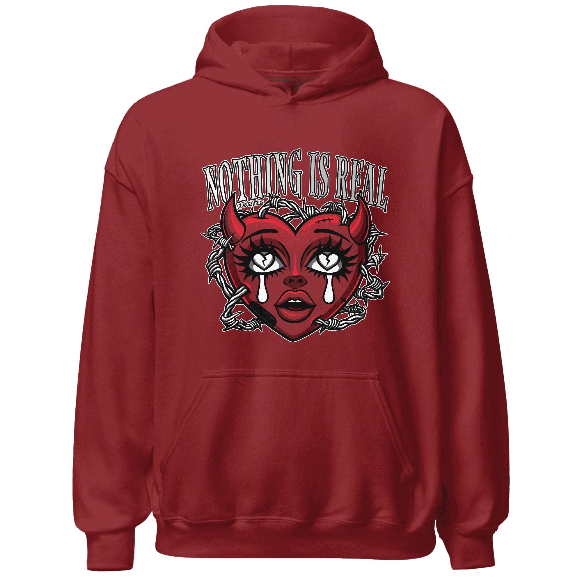 Retro-Red-Taxi-12s-Hoodie-Match-Nothing-Is-Real