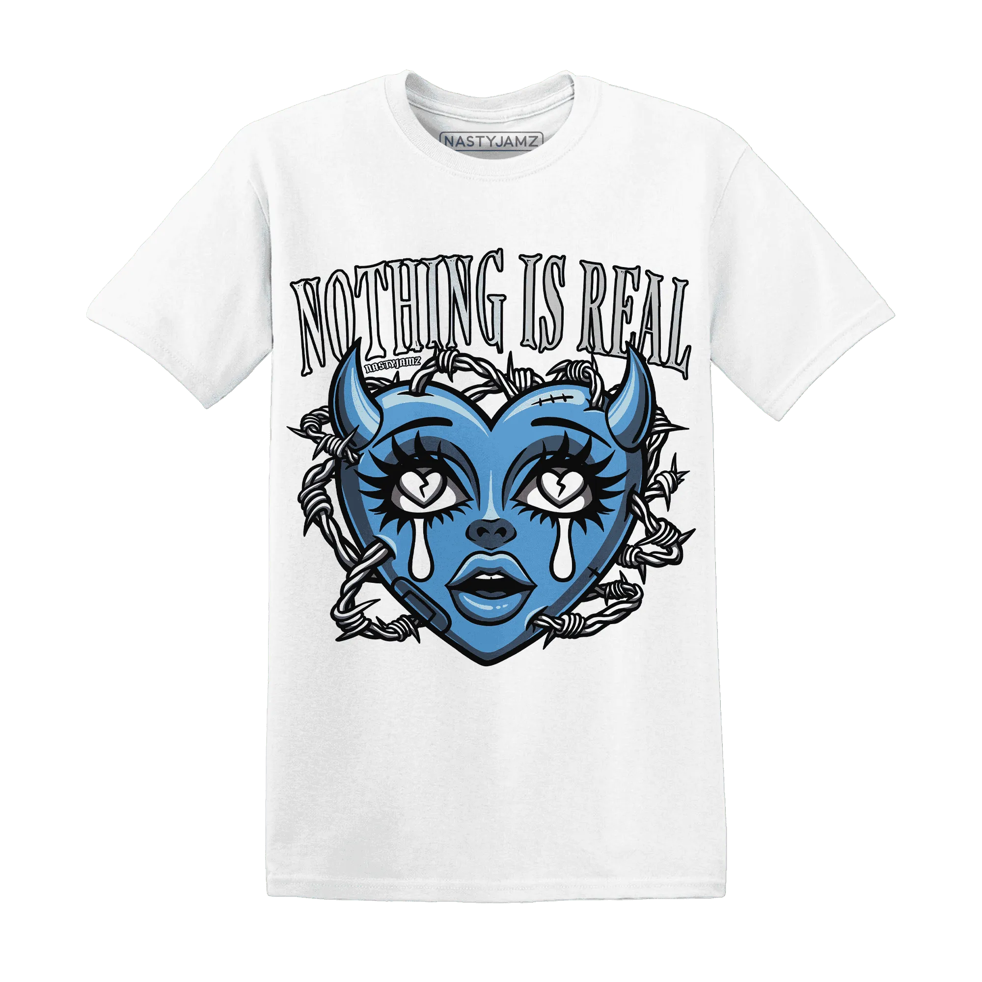 Carolina-Blue-Univercitii-17s-NastyJamz-T-Shirt-Match-Nothing-Is-Real