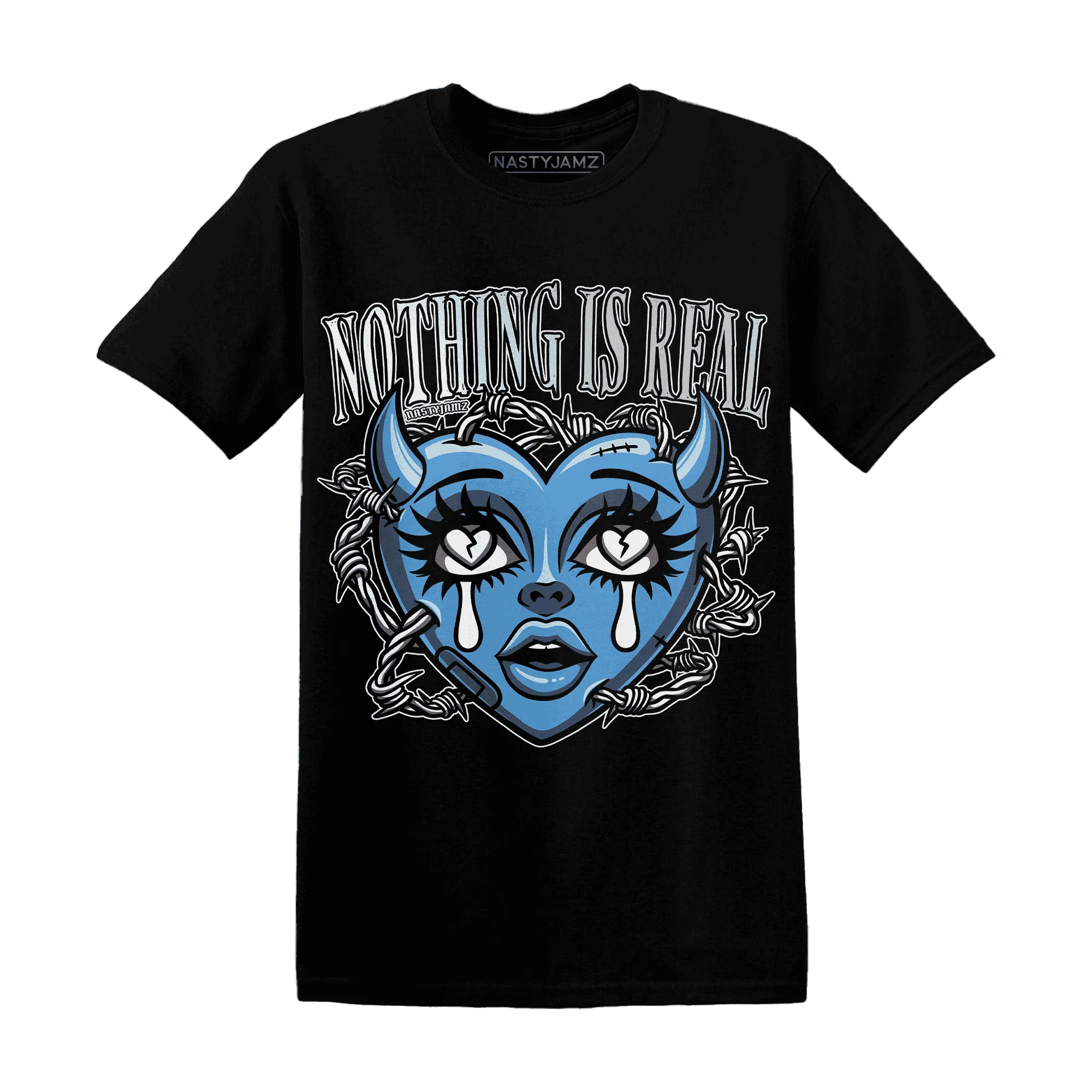 Carolina-Blue-Univercitii-17s-NastyJamz-T-Shirt-Match-Nothing-Is-Real