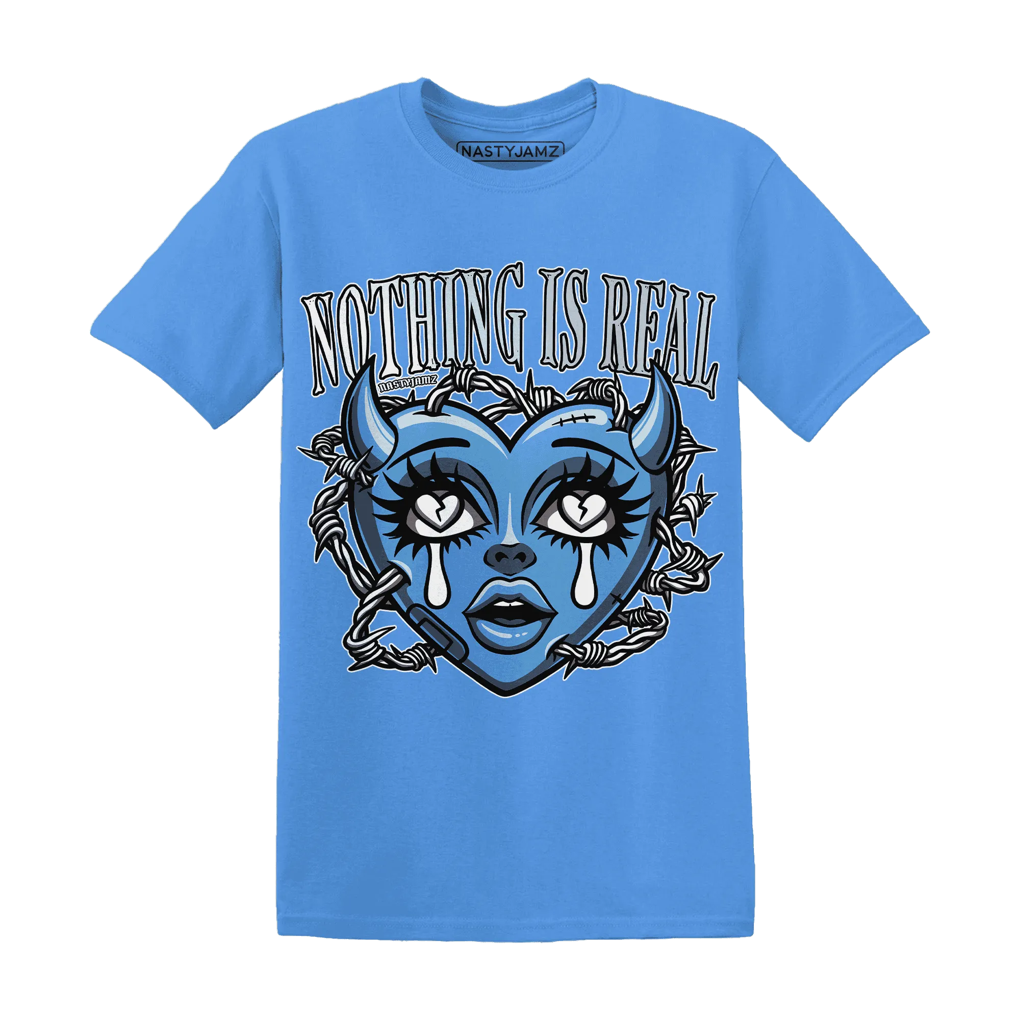 Carolina-Blue-Univercitii-17s-NastyJamz-T-Shirt-Match-Nothing-Is-Real