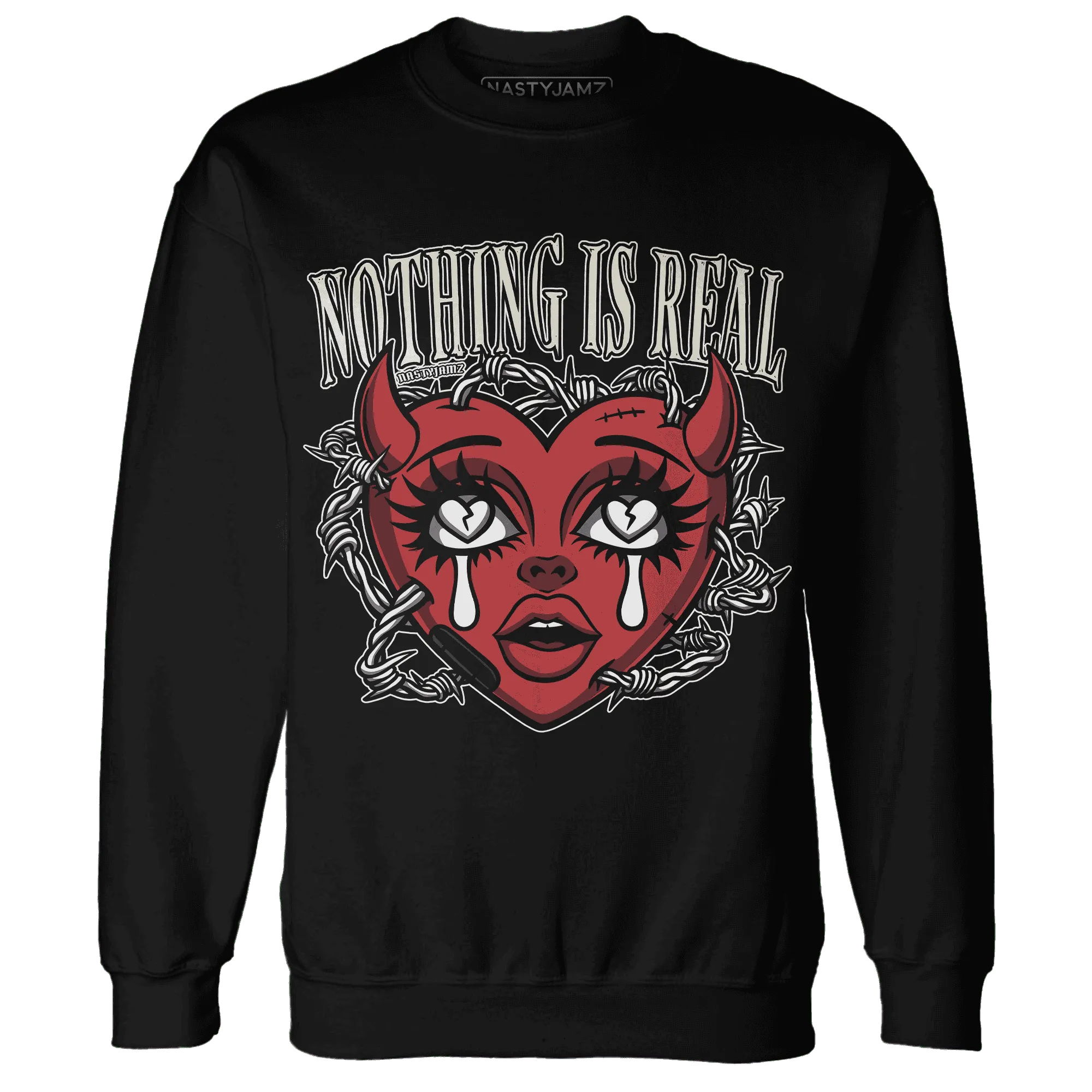 Black-Toe-Reimagined-Red-White-1s-Sweatshirt-Match-Nothing-Is-Real