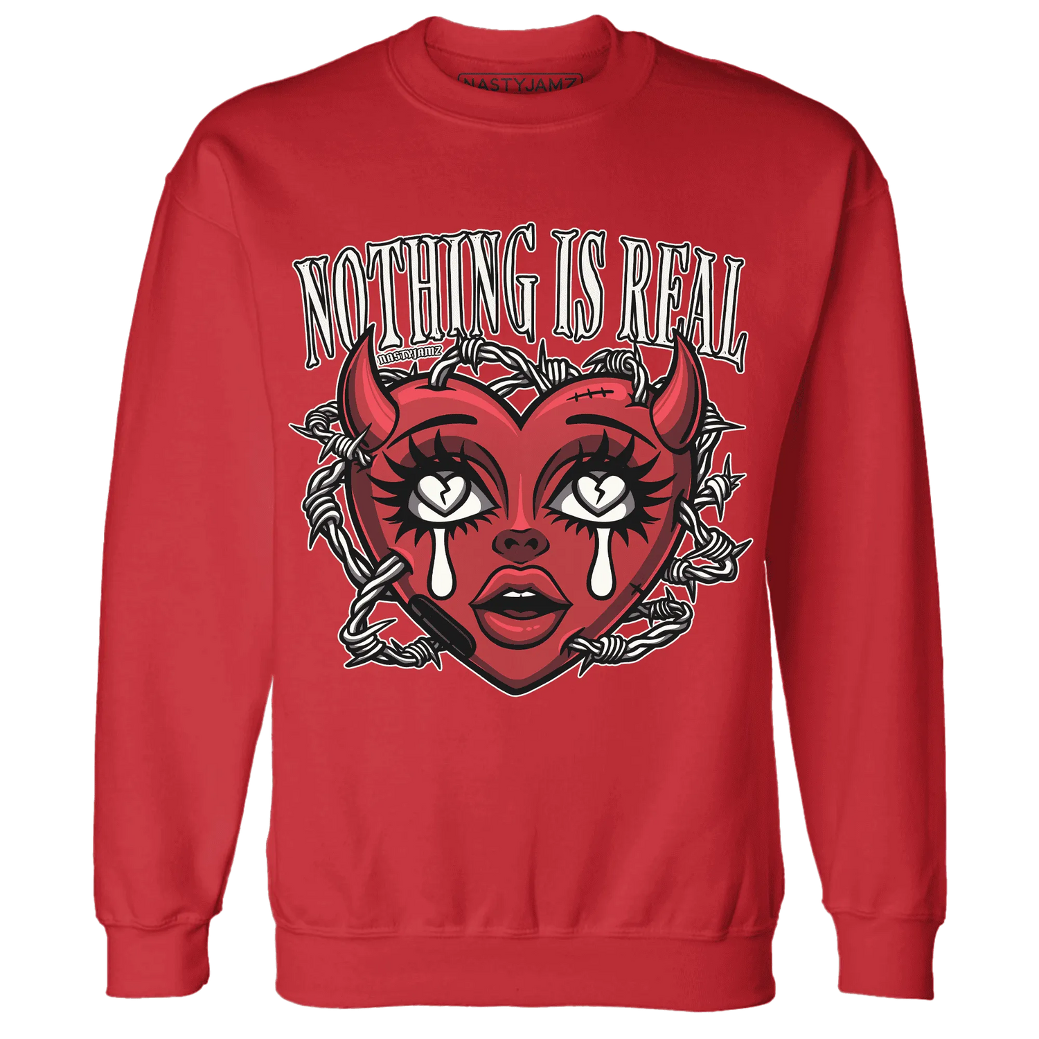 Black-Toe-Reimagined-Red-White-1s-Sweatshirt-Match-Nothing-Is-Real