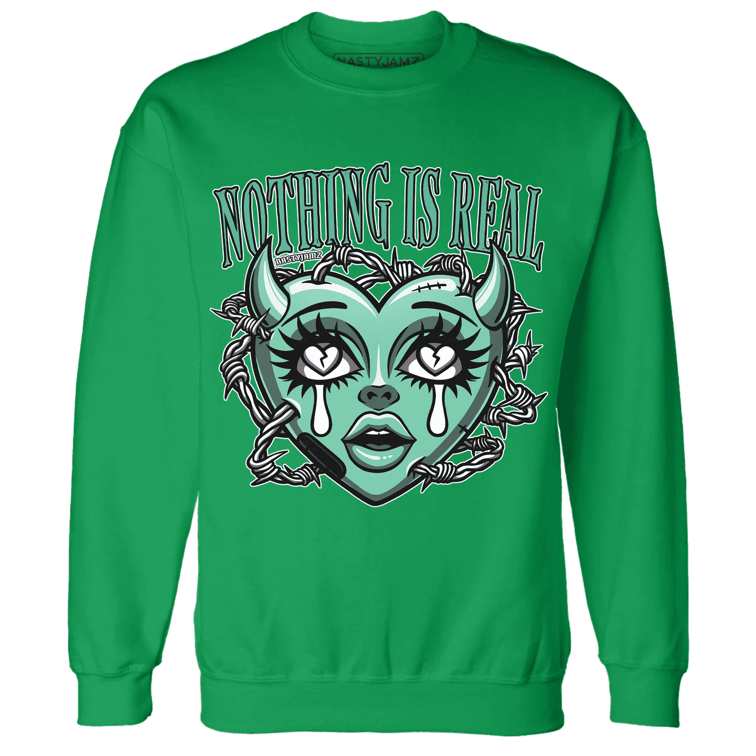 High-OG-Green-Glow-1s-Sweatshirt-Match-Nothing-Is-Real
