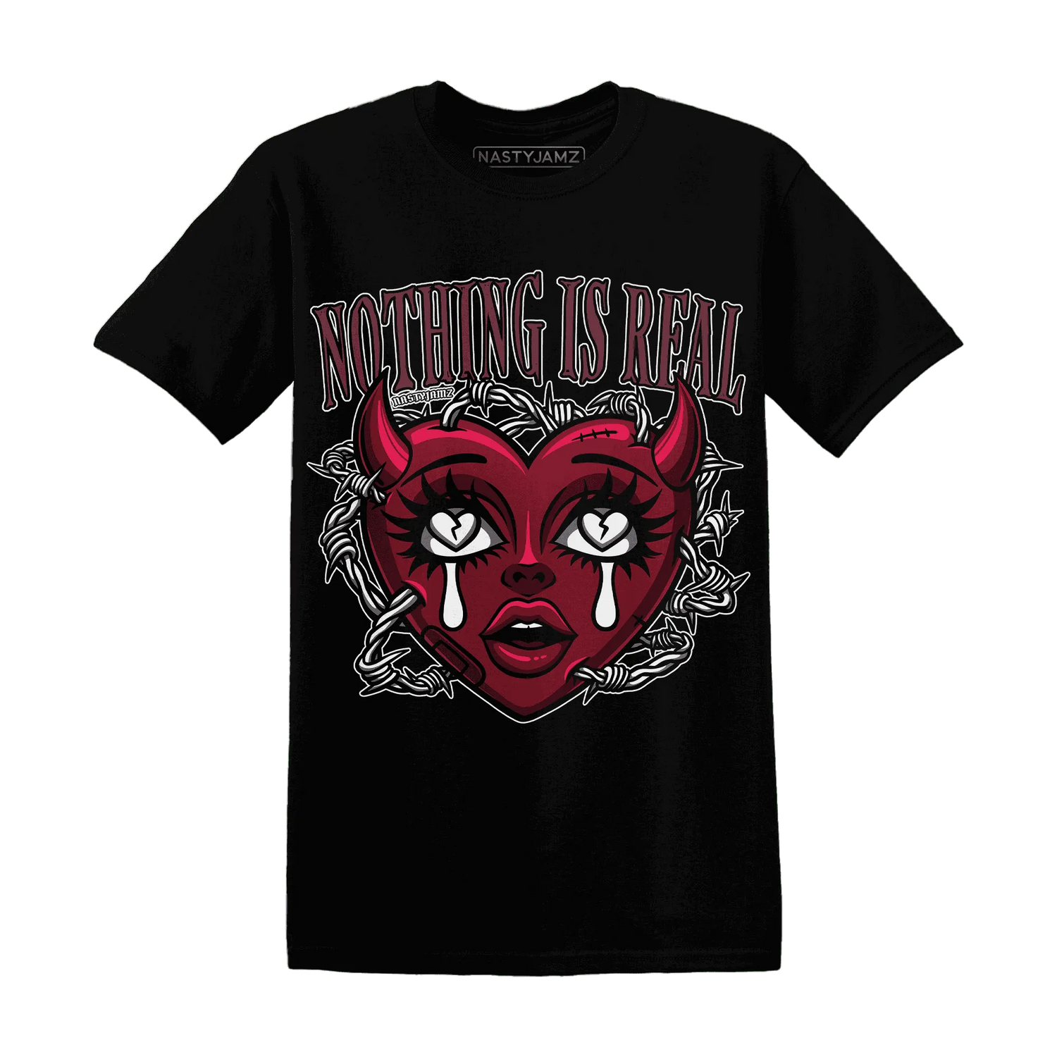 High-White-Team-Red-1s-T-Shirt-Match-Nothing-Is-Real