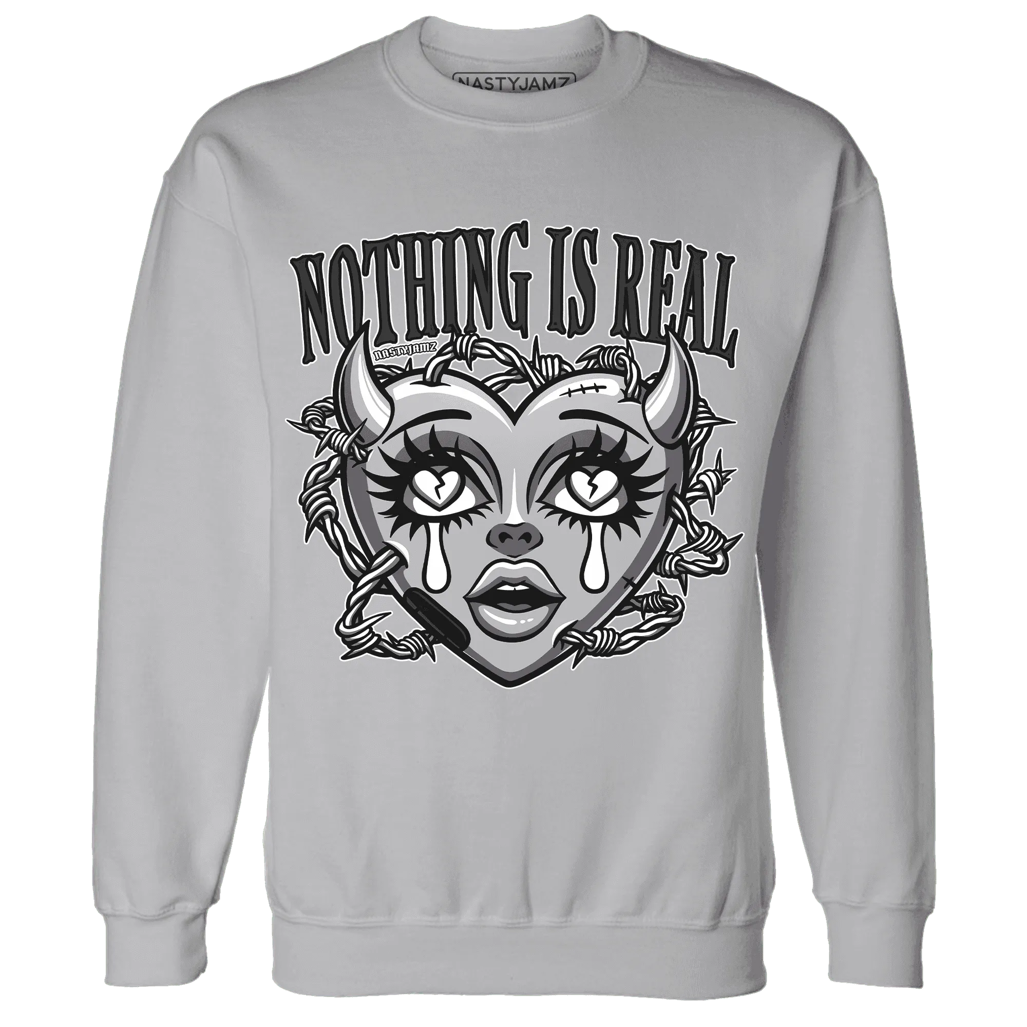 Wolf-Grey-1s-Sweatshirt-Match-Nothing-Is-Real