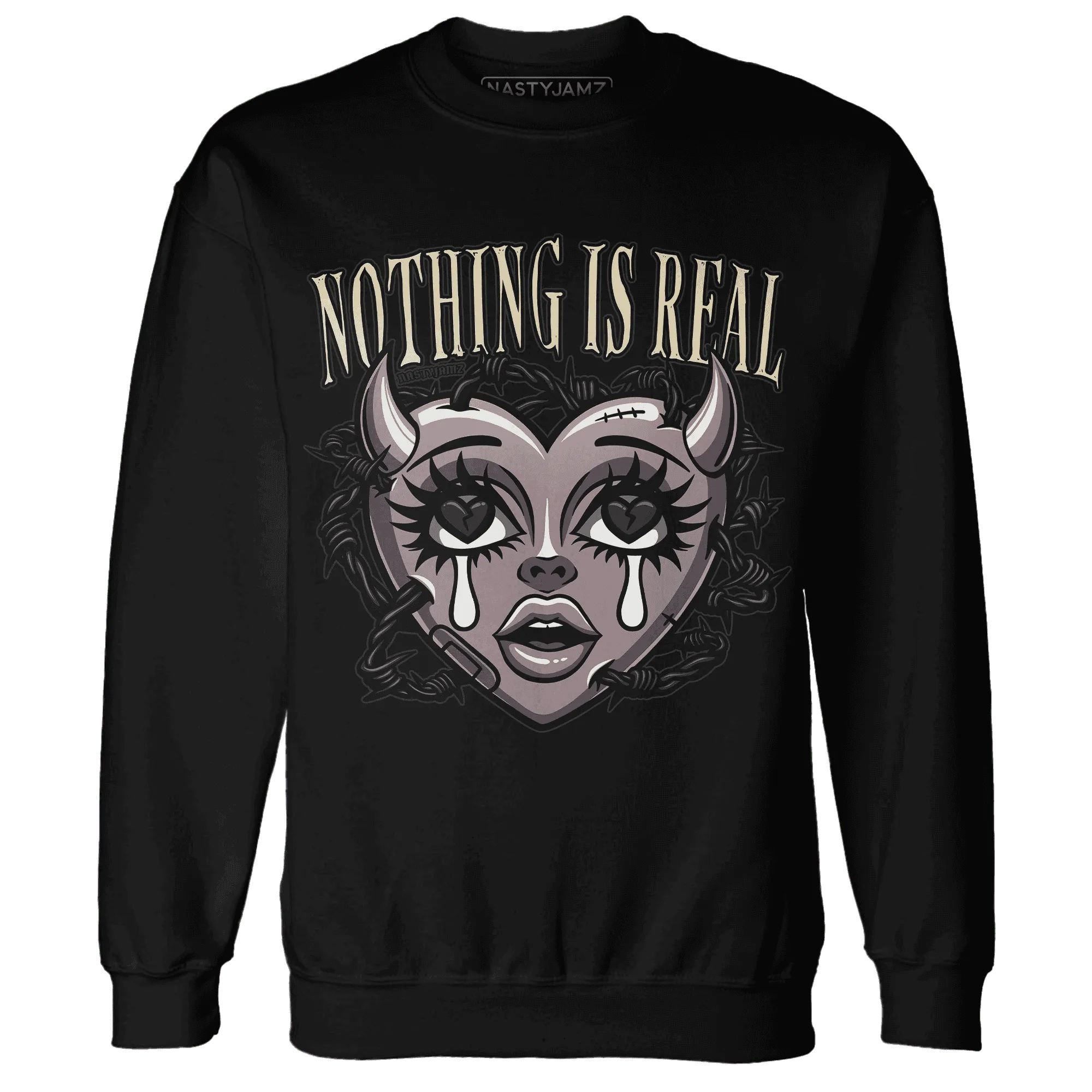 Black-Violet-Ore-3s-NastyJamz-Sweatshirt-Match-Nothing-Is-Real
