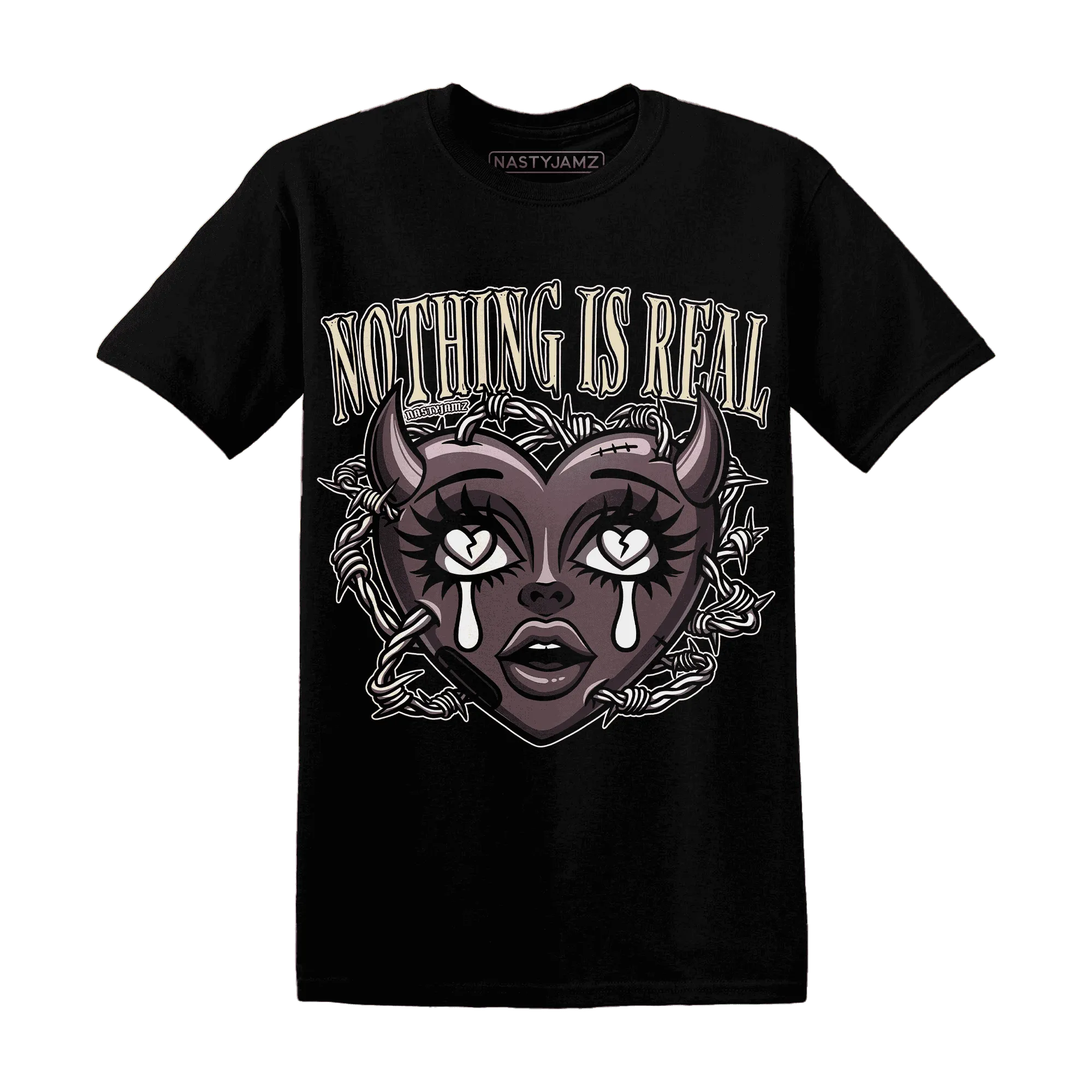 Burgundy-Crush-3s-NastyJamz-T-Shirt-Match-Nothing-Is-Real