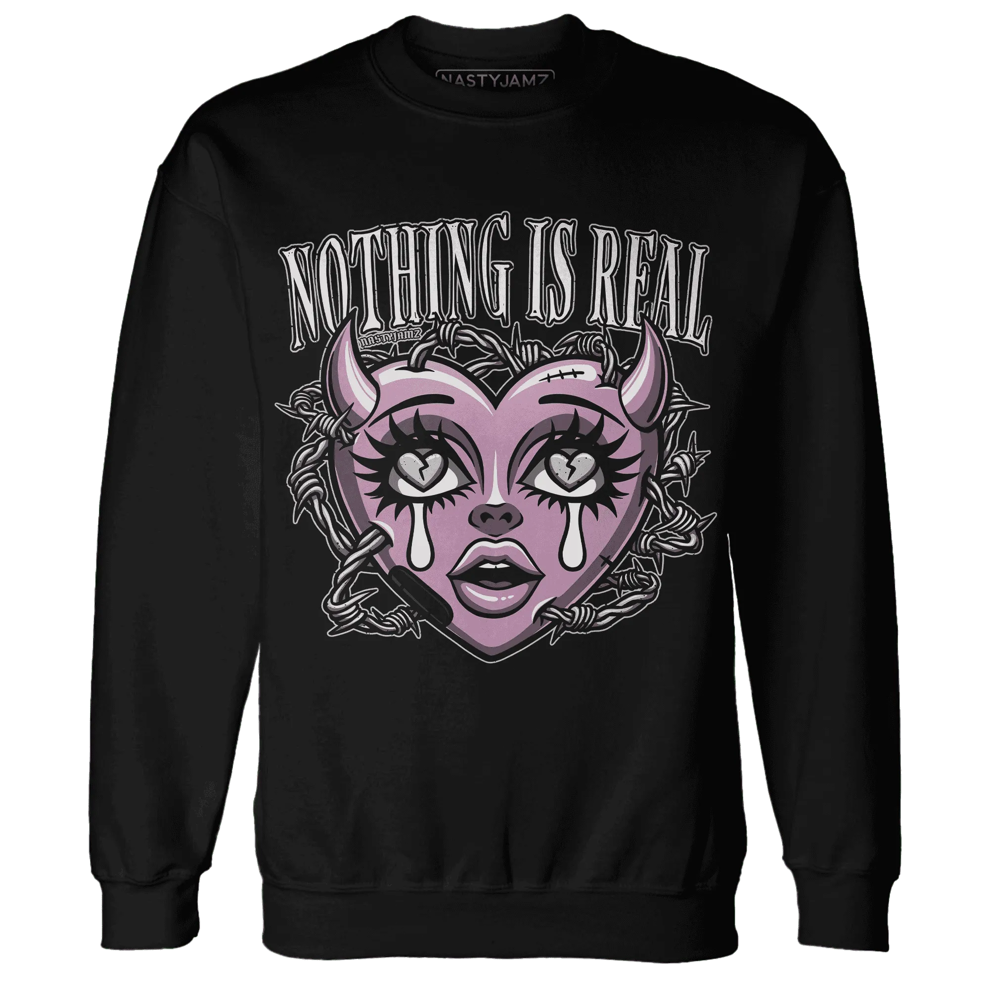 Orchid-Neutral-Grey-Black-White-4s-Sweatshirt-Match-Nothing-Is-Real