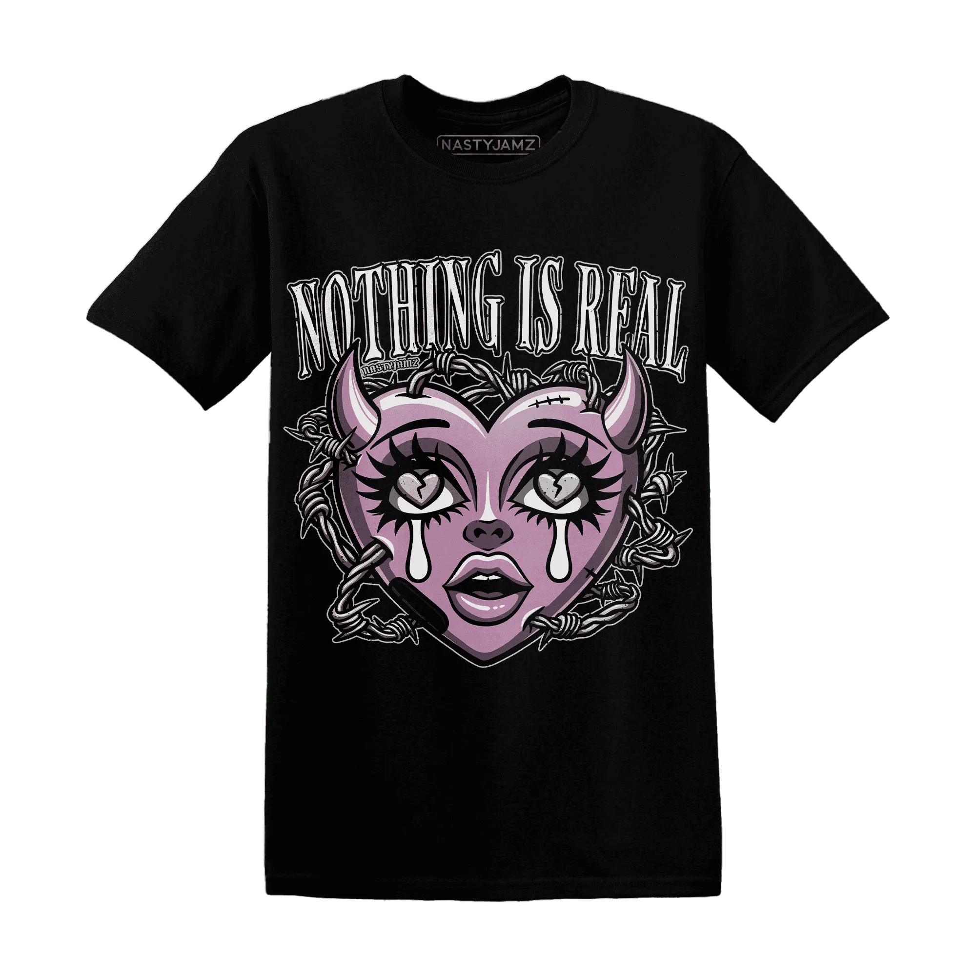 Orchid-Neutral-Grey-Black-White-4s-T-Shirt-Match-Nothing-Is-Real