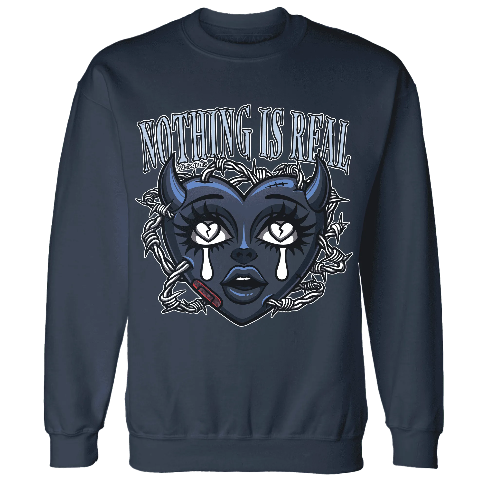 White-Navy-6s-Sweatshirt-Match-Nothing-Is-Real
