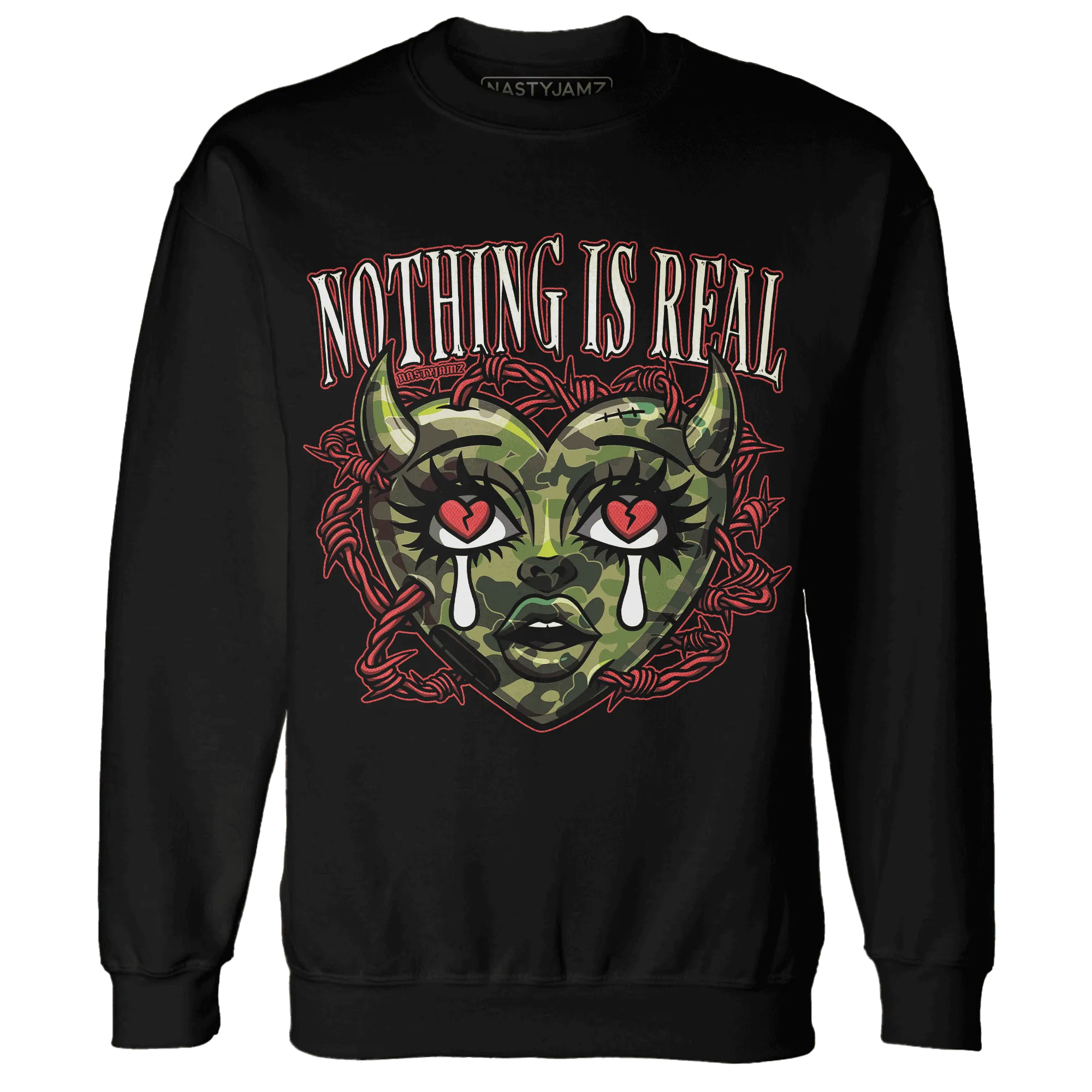 AM-90-Dark-Sage-Solar-Red-Sweatshirt-Match-Nothing-Is-Real