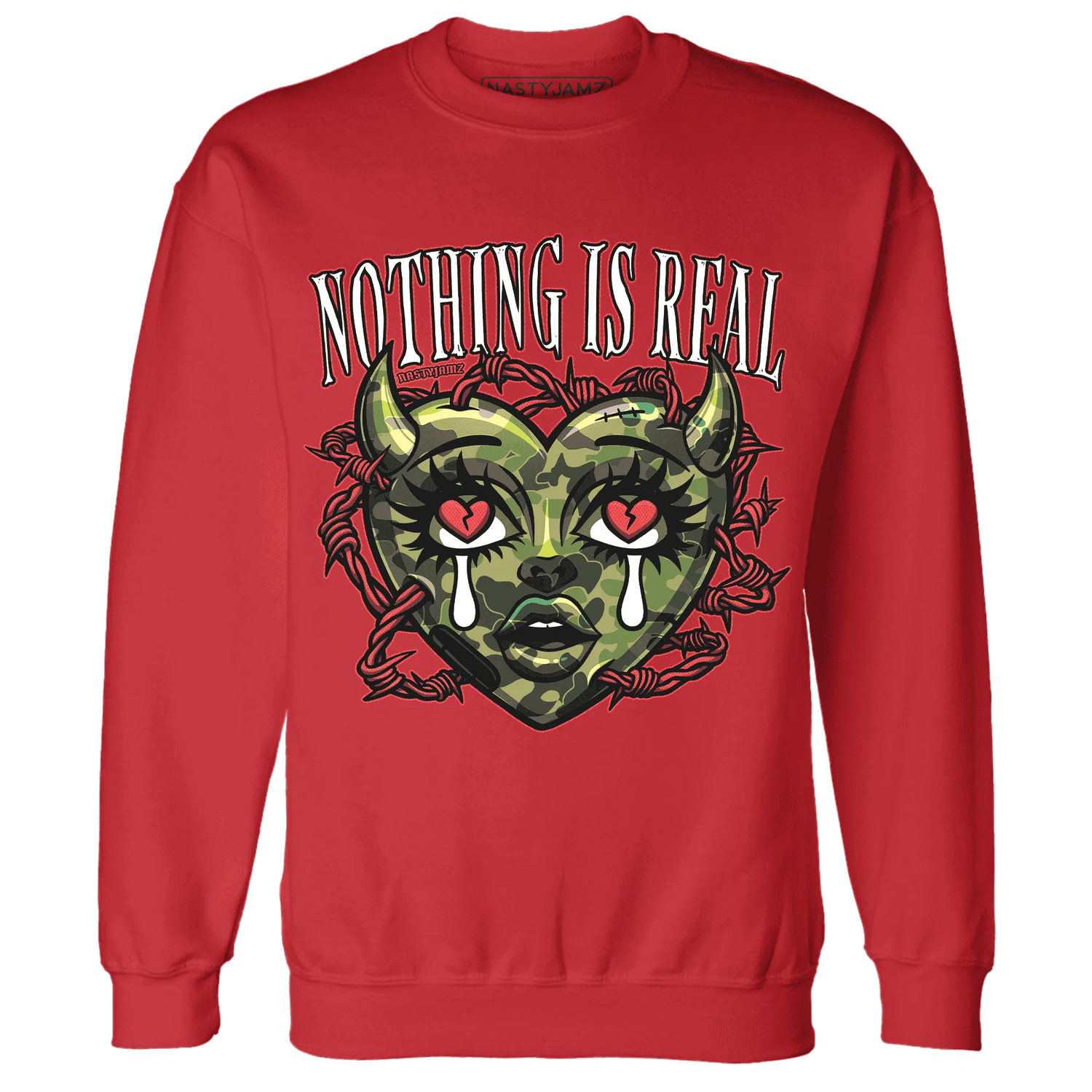 AM-90-Dark-Sage-Solar-Red-Sweatshirt-Match-Nothing-Is-Real