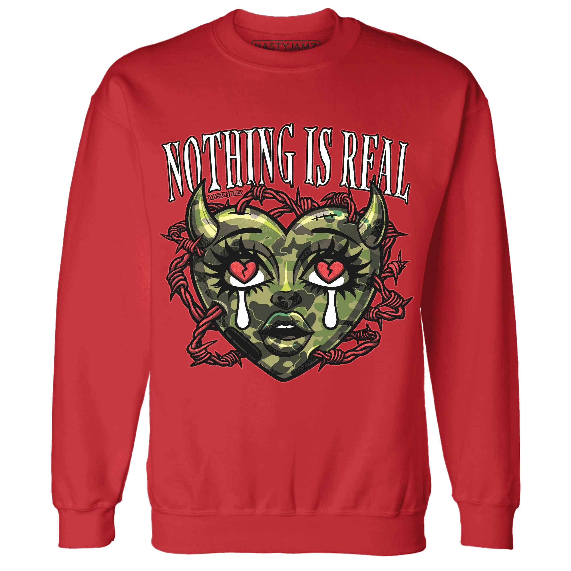 AM-90-Dark-Sage-Solar-Red-Sweatshirt-Match-Nothing-Is-Real
