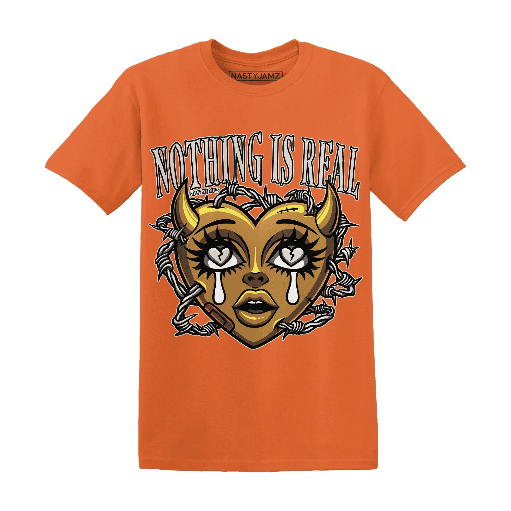Dunk-Low-Retro-Wheat-Orange-T-Shirt-Match-Nothing-Is-Real