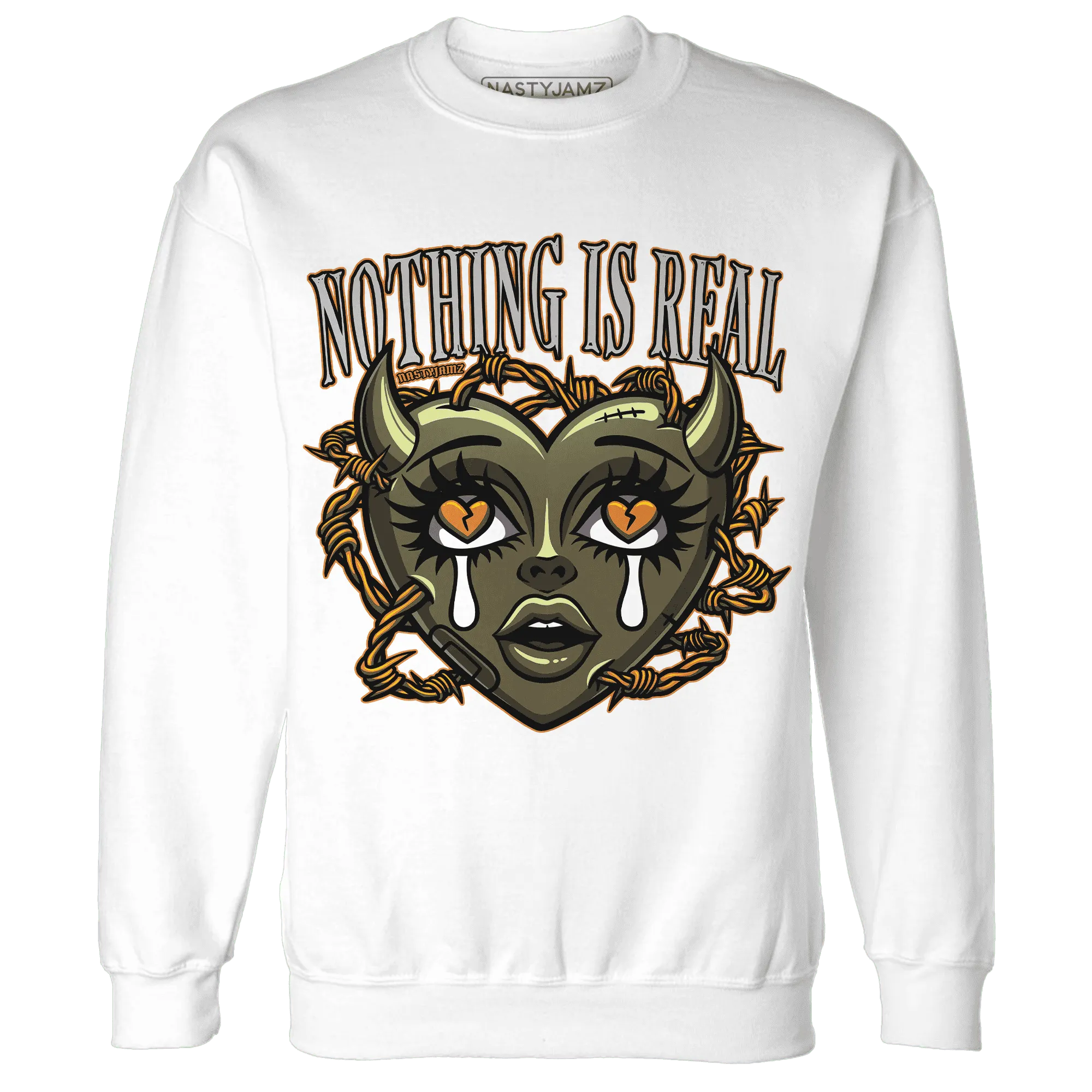 Olive-5s-Sweatshirt-Match-Nothing-Is-Real