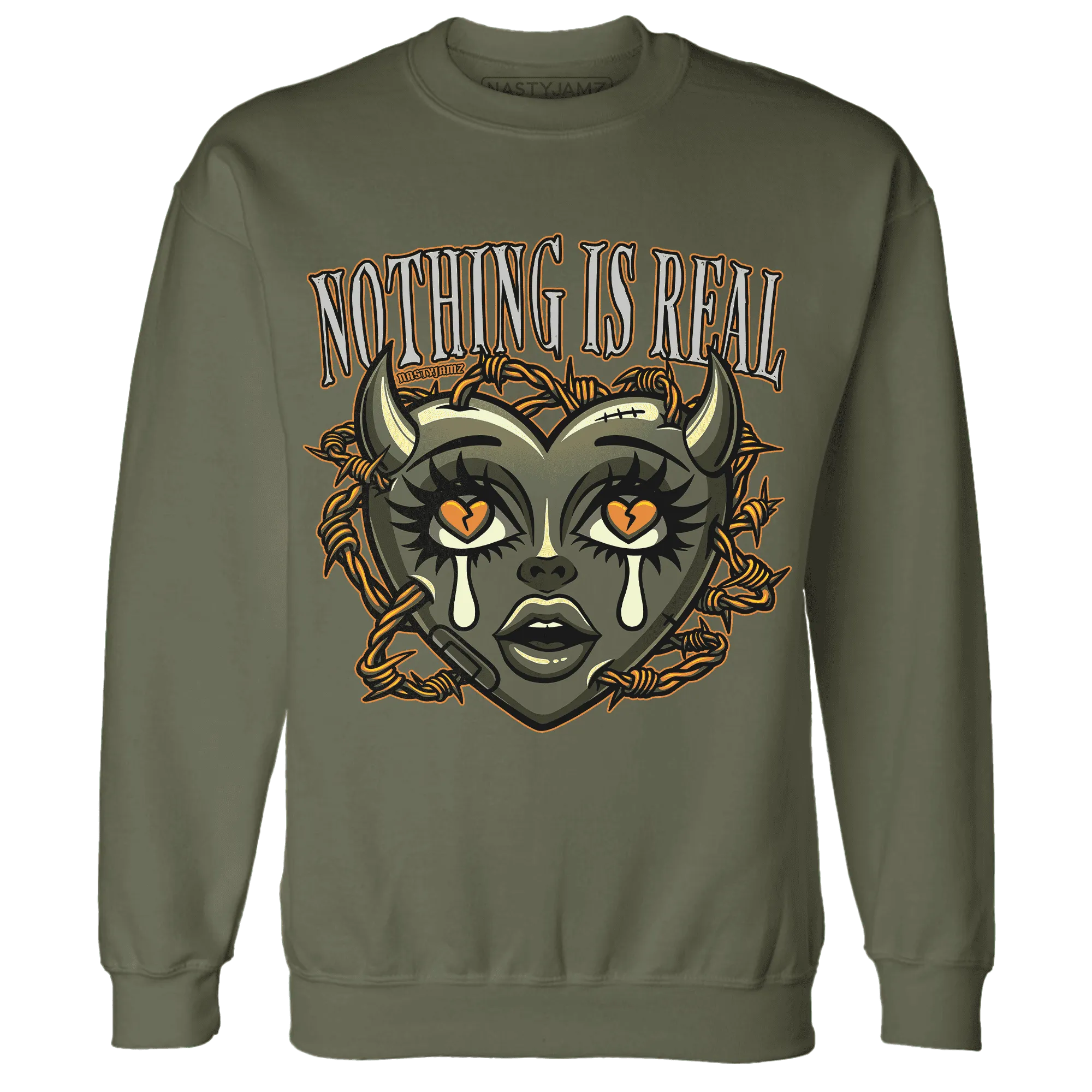 Olive-5s-Sweatshirt-Match-Nothing-Is-Real