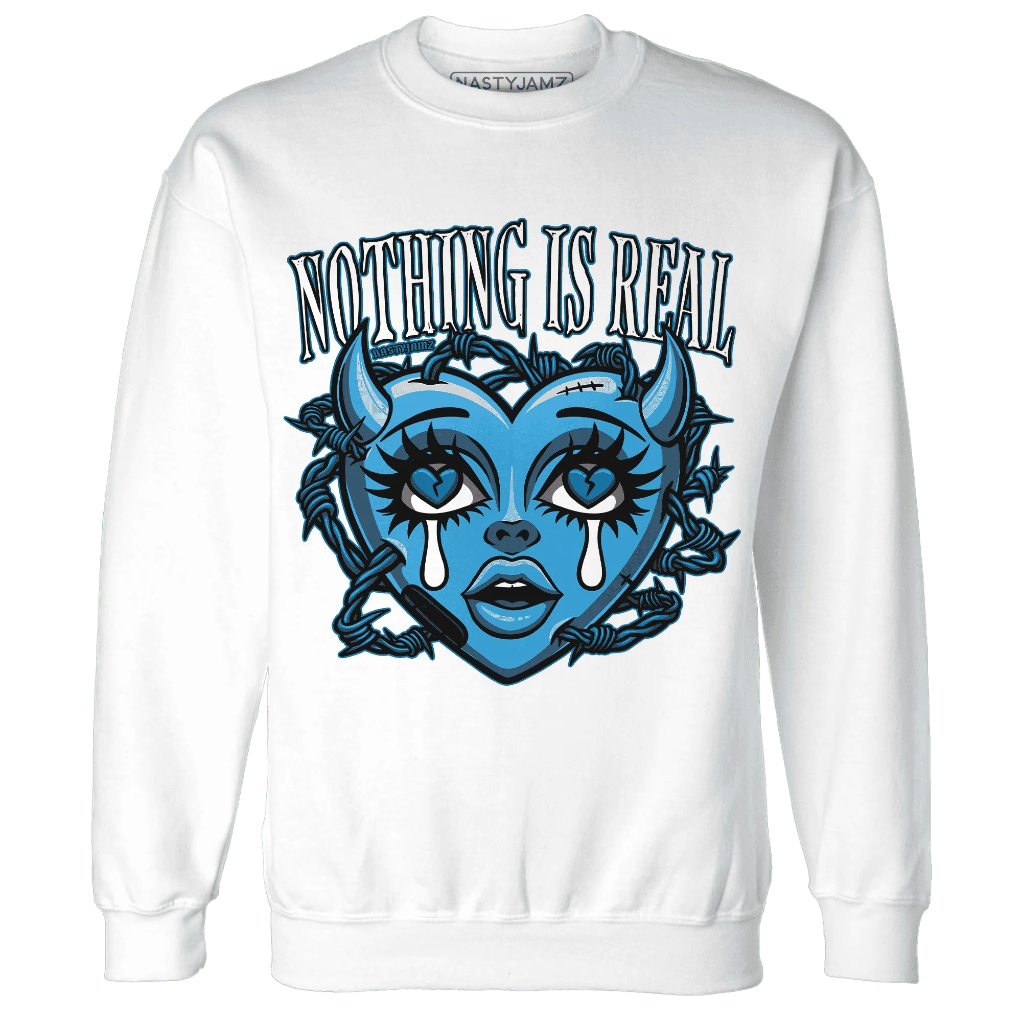 Powder-Blue-9s-Sweatshirt-Match-Nothing-Is-Real