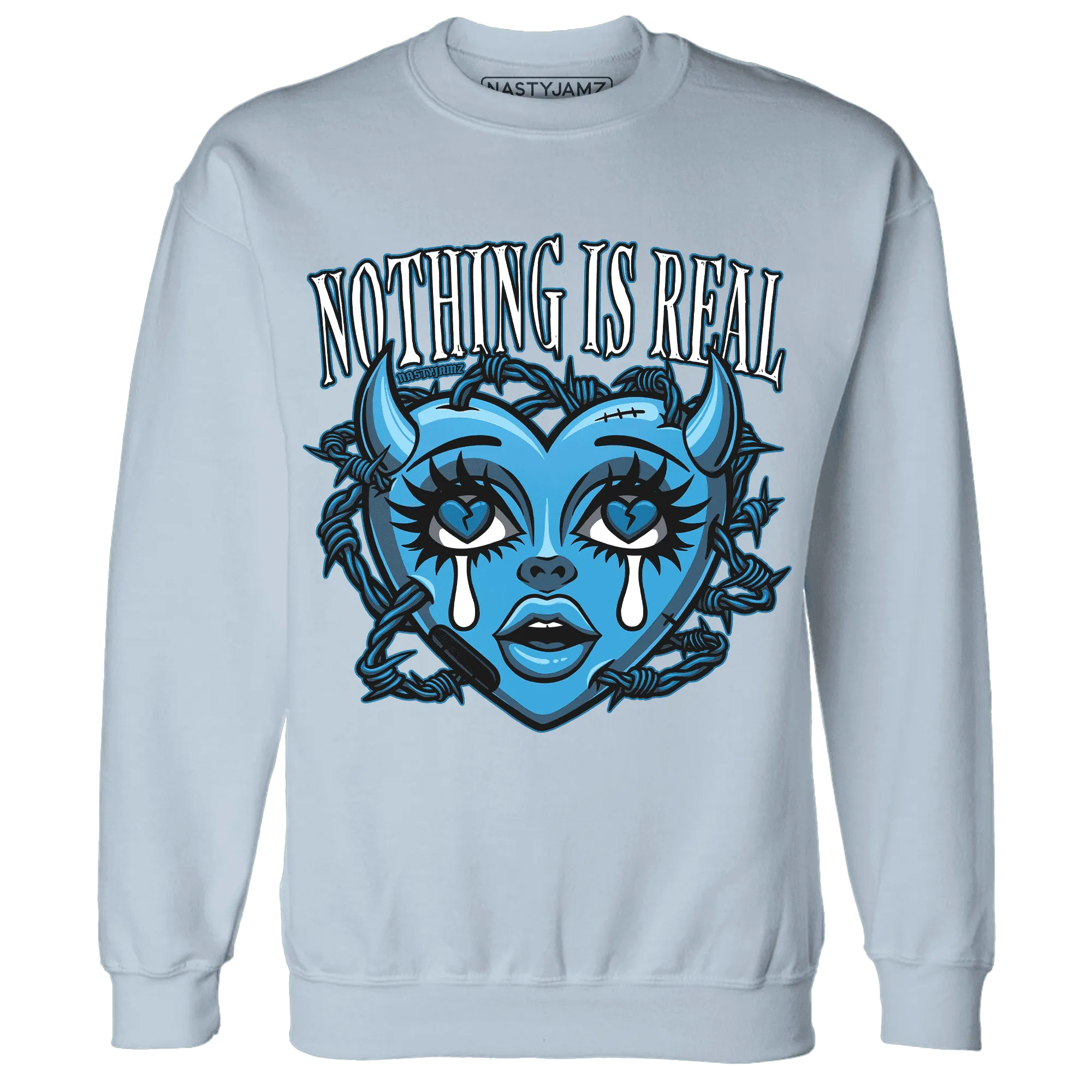 Powder-Blue-9s-Sweatshirt-Match-Nothing-Is-Real