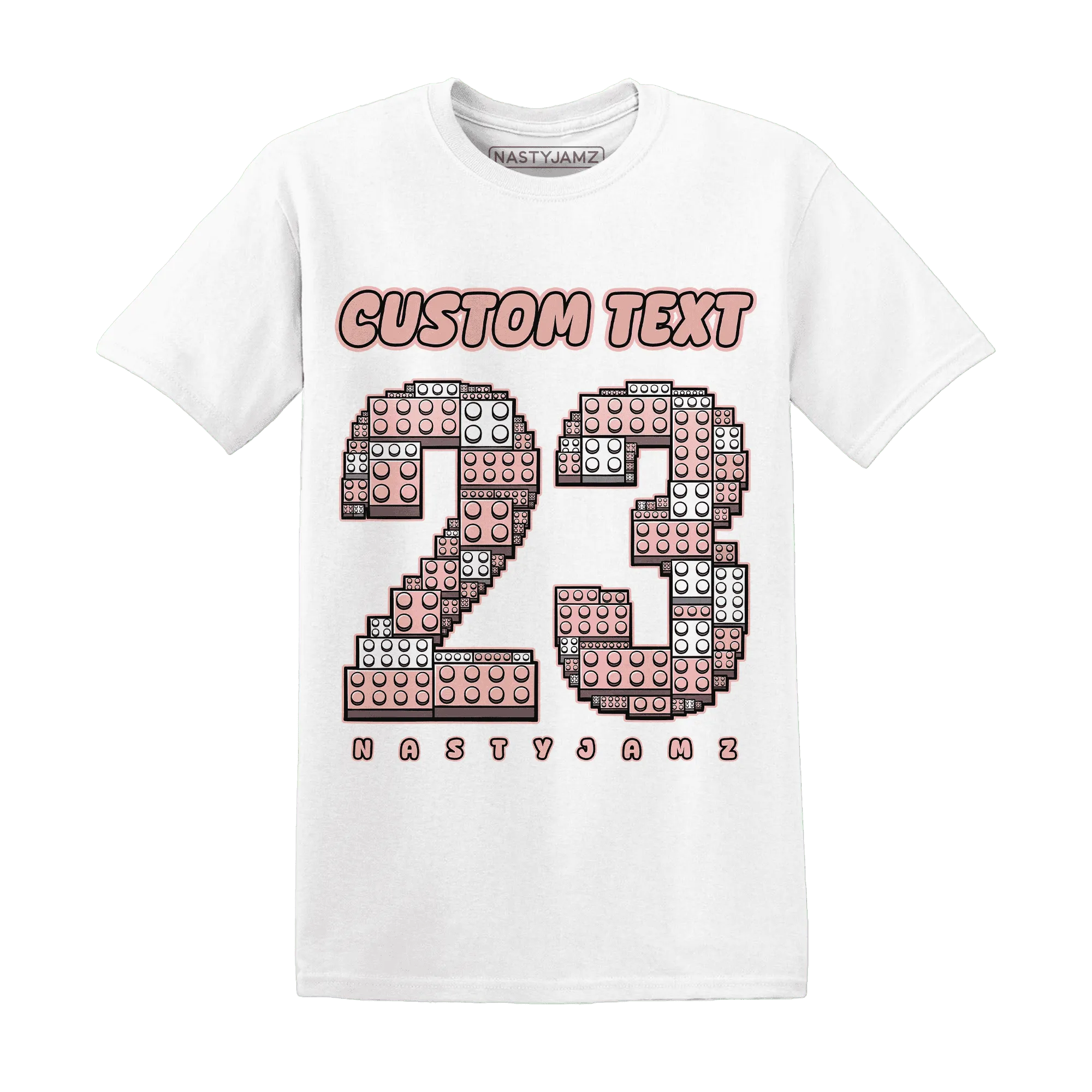 Low-Legend-Pink-11s-T-Shirt-Match-Number-23-Lego